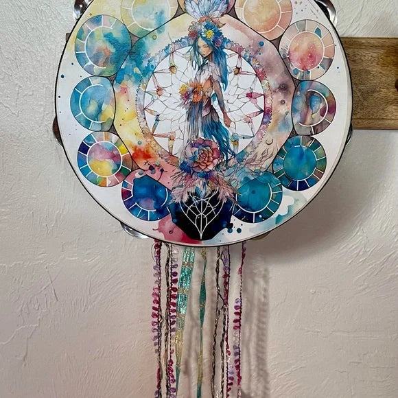 Indigo Goddess Art Wall Hanging, Bodhi Home Decor