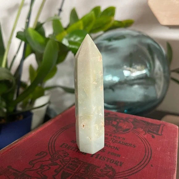 Soft Greens Amazonite Tower, Bodhi Crystal Magic