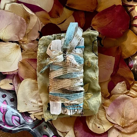Beach Bundle Sage Gift, Wrapped Sage and Gift Bag, Bodhi Gifts