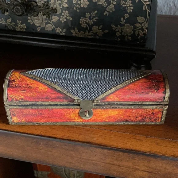 Unique Metal and Nail Detail Intricate Box, Bodhi Vintage