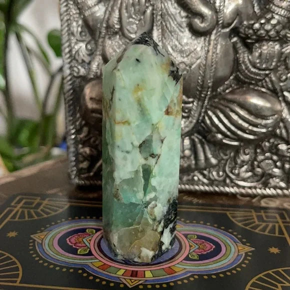 Gorgeous Chrysocolla Lapis Lazuli Tower, Phoenix Stone, Bodhi Crystal Magic