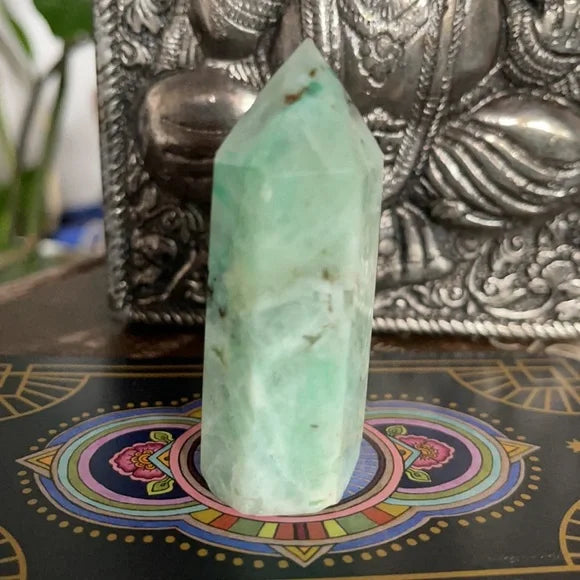 Lovely Greens Chrysocolla Tower, Bodhi Crystal Magic