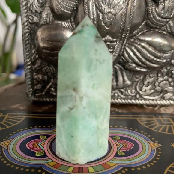 Lovely Greens Chrysocolla Tower, Bodhi Crystal Magic