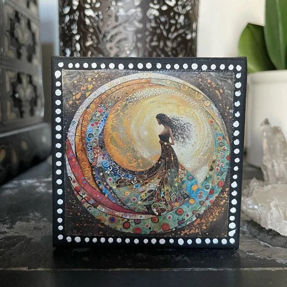 Mystical Artist, Goddess Who Creates, Canvas Block Art, Bodhi Gifts