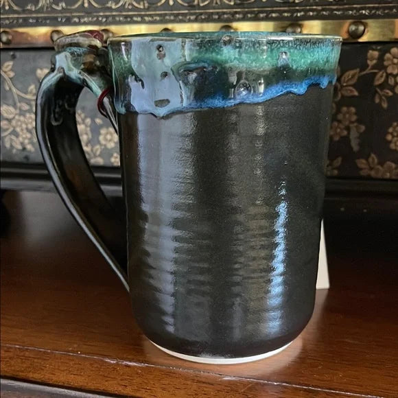 NWT Sugar Skull Mug with Genuine Dragon's Blood Jasper Crystal, Bodhi Crystal Magic