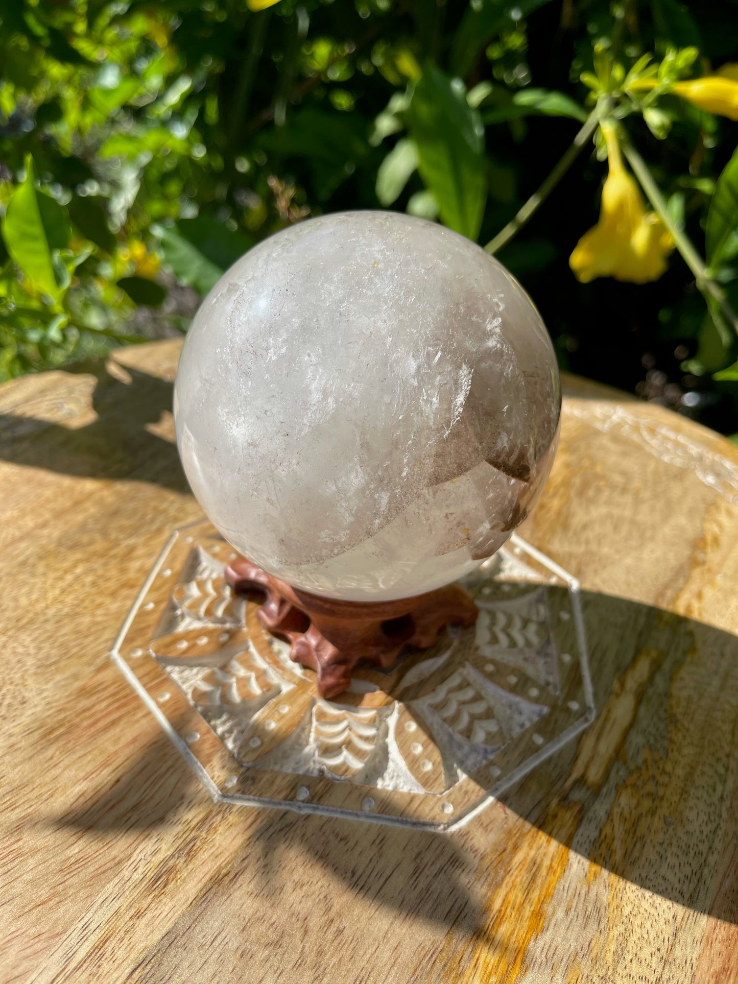 Calming Crystal Quartz Sphere, Crystal Magic