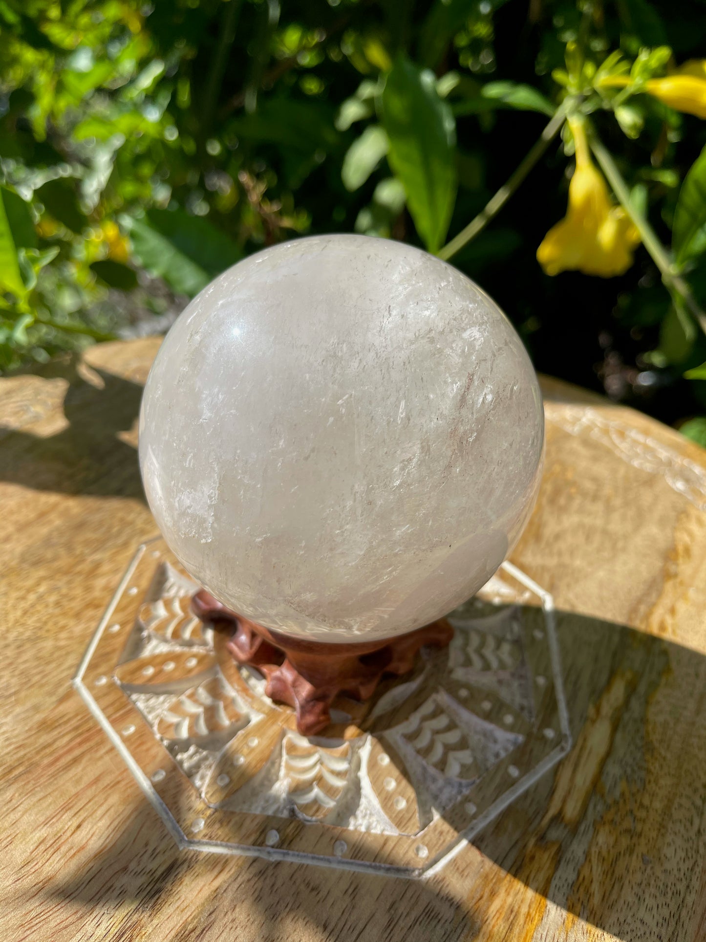 Calming Crystal Quartz Sphere, Crystal Magic