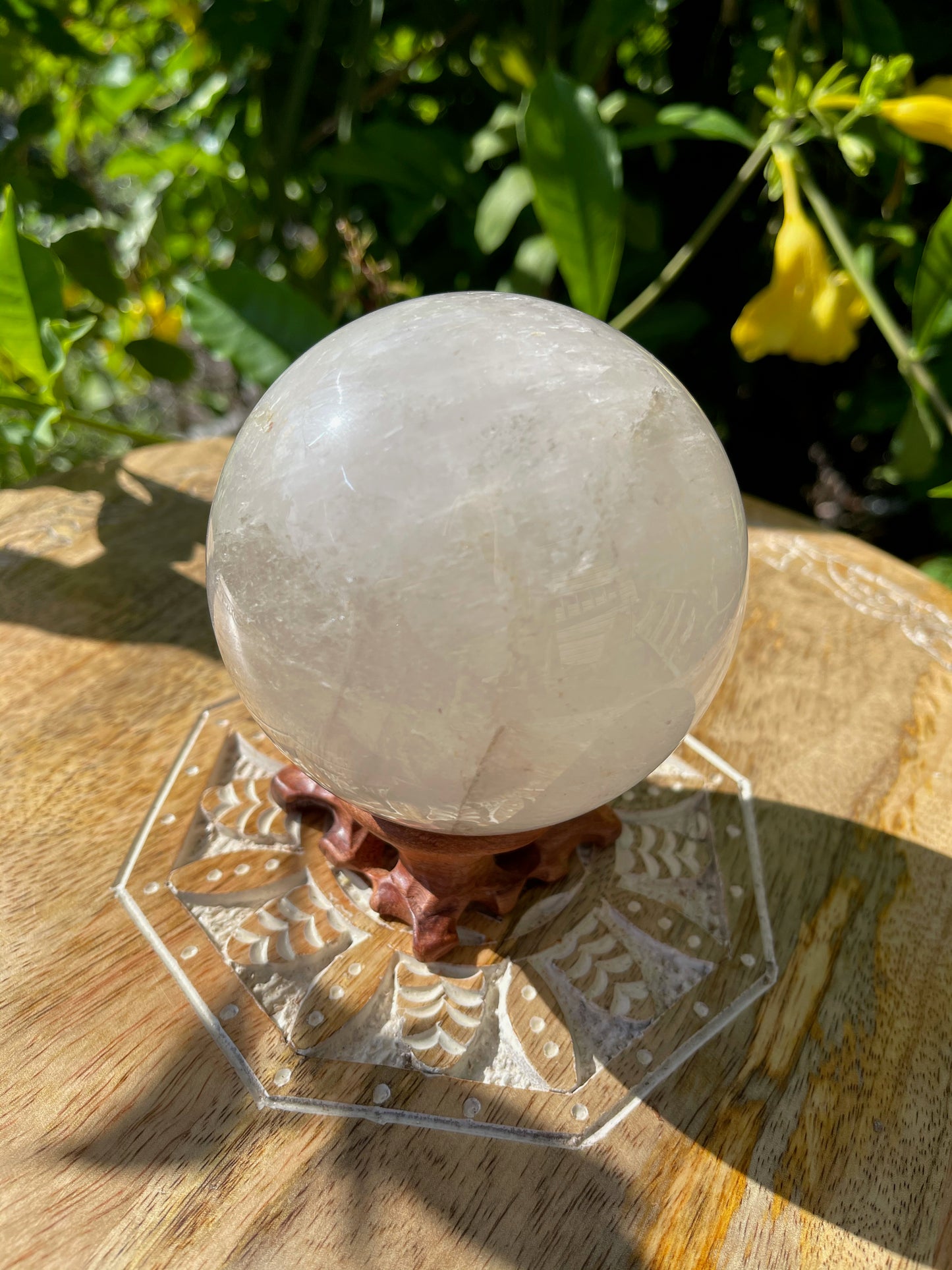 Calming Crystal Quartz Sphere, Crystal Magic