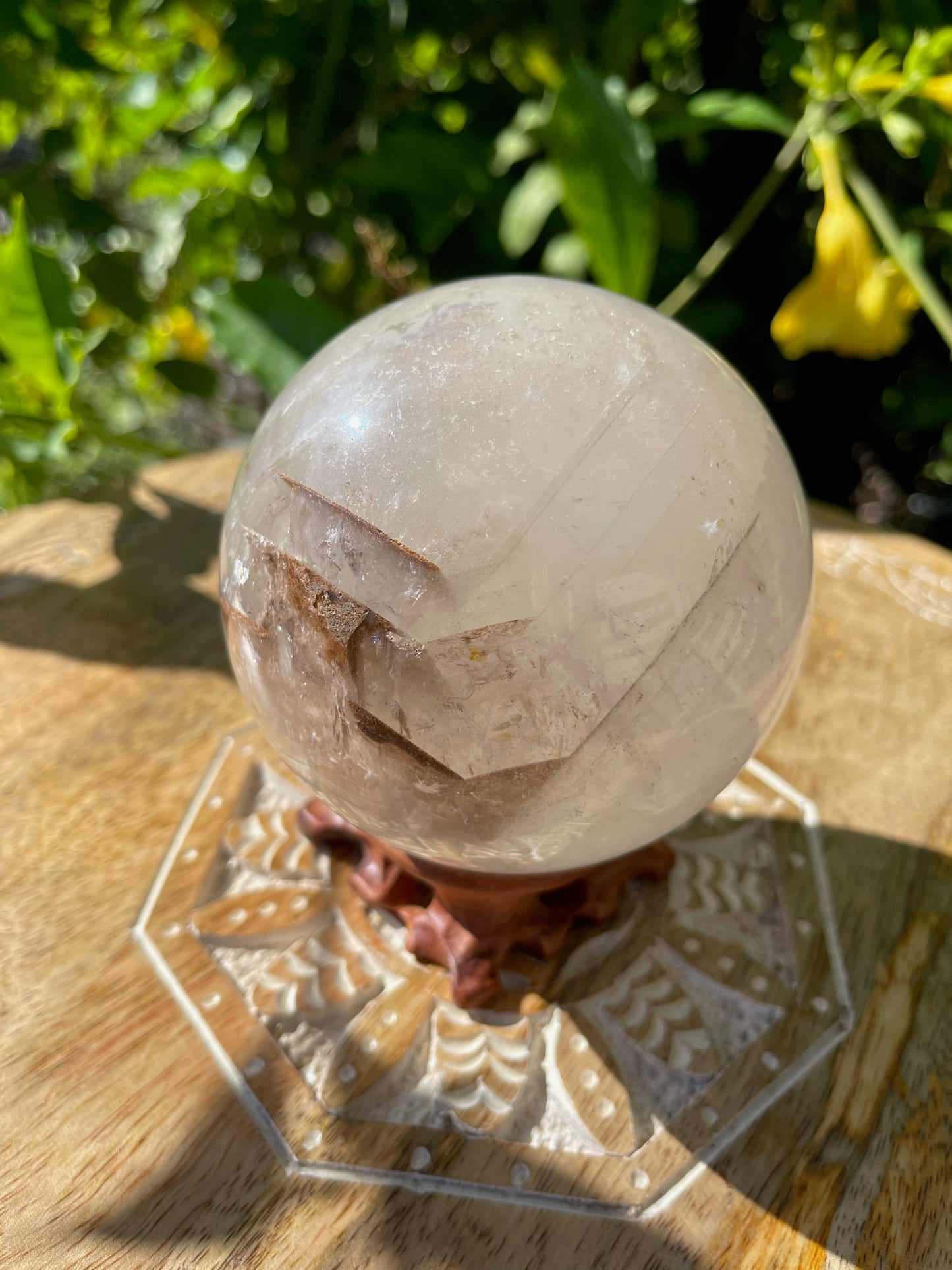 Calming Crystal Quartz Sphere, Crystal Magic