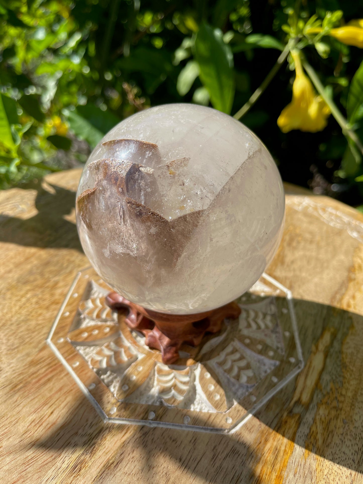 Calming Crystal Quartz Sphere, Crystal Magic