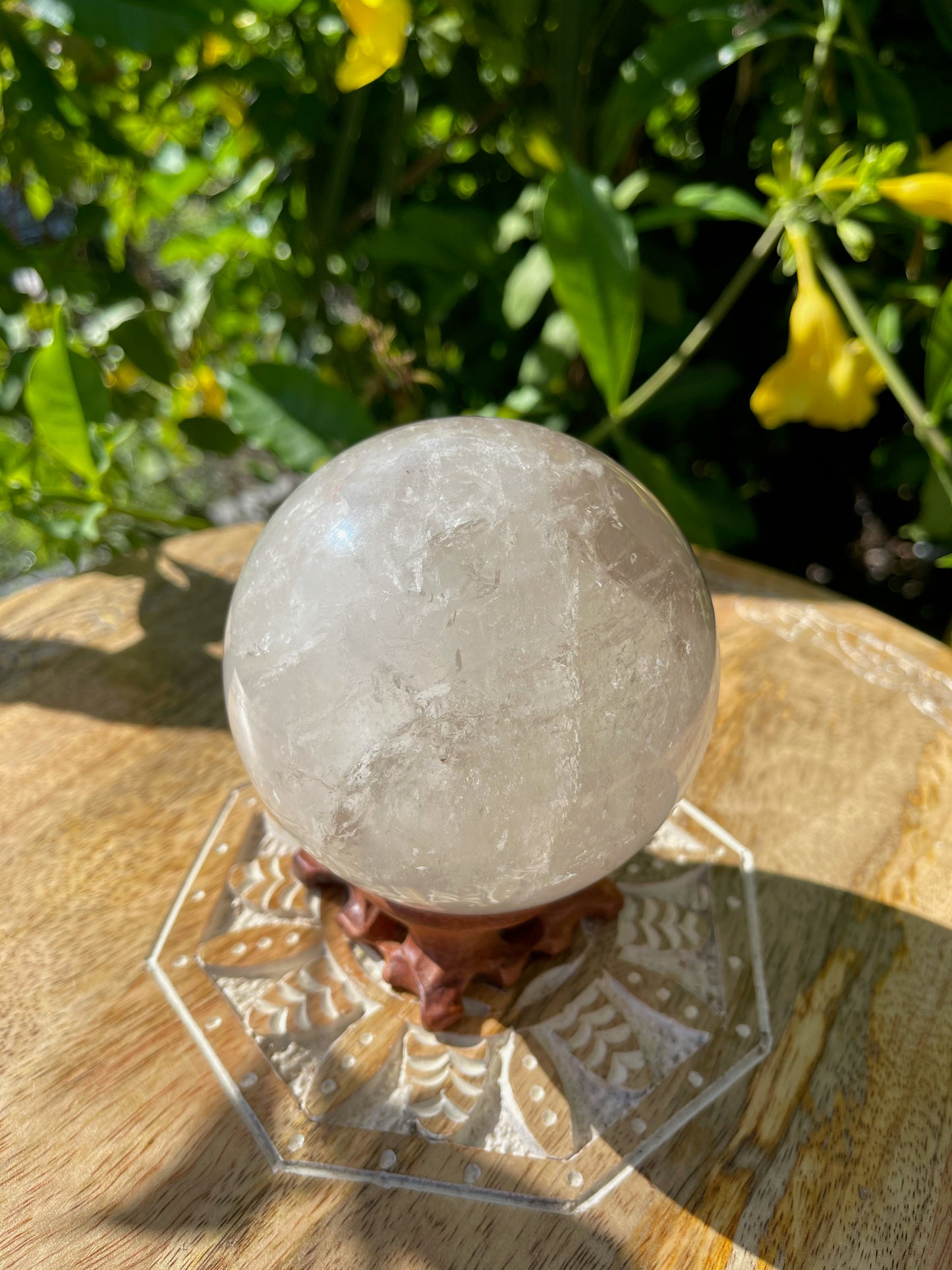 Calming Crystal Quartz Sphere, Crystal Magic