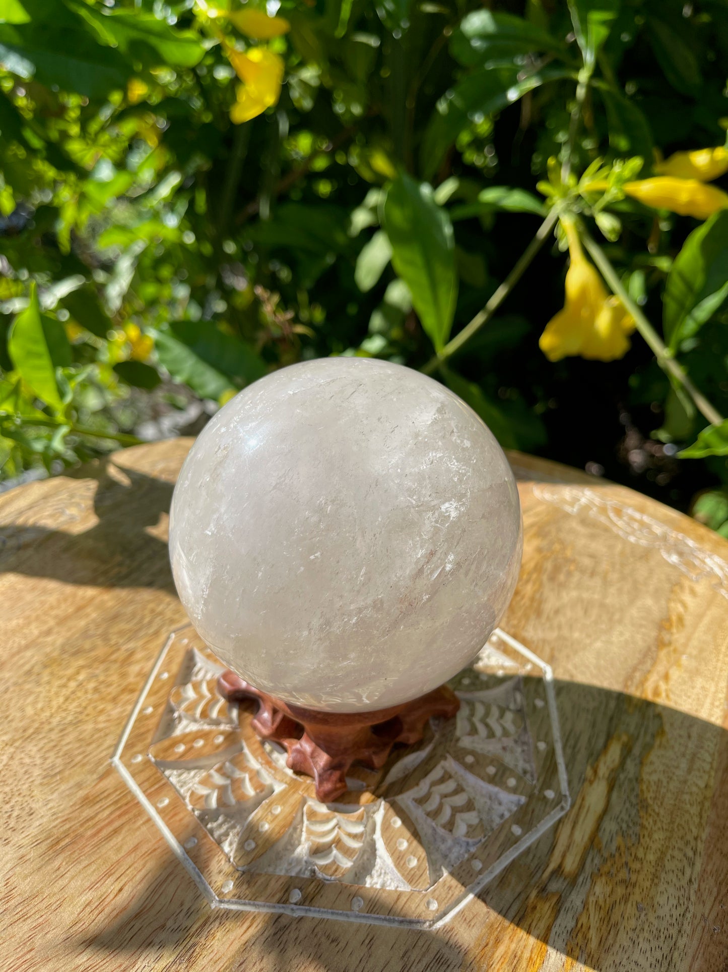 Calming Crystal Quartz Sphere, Crystal Magic