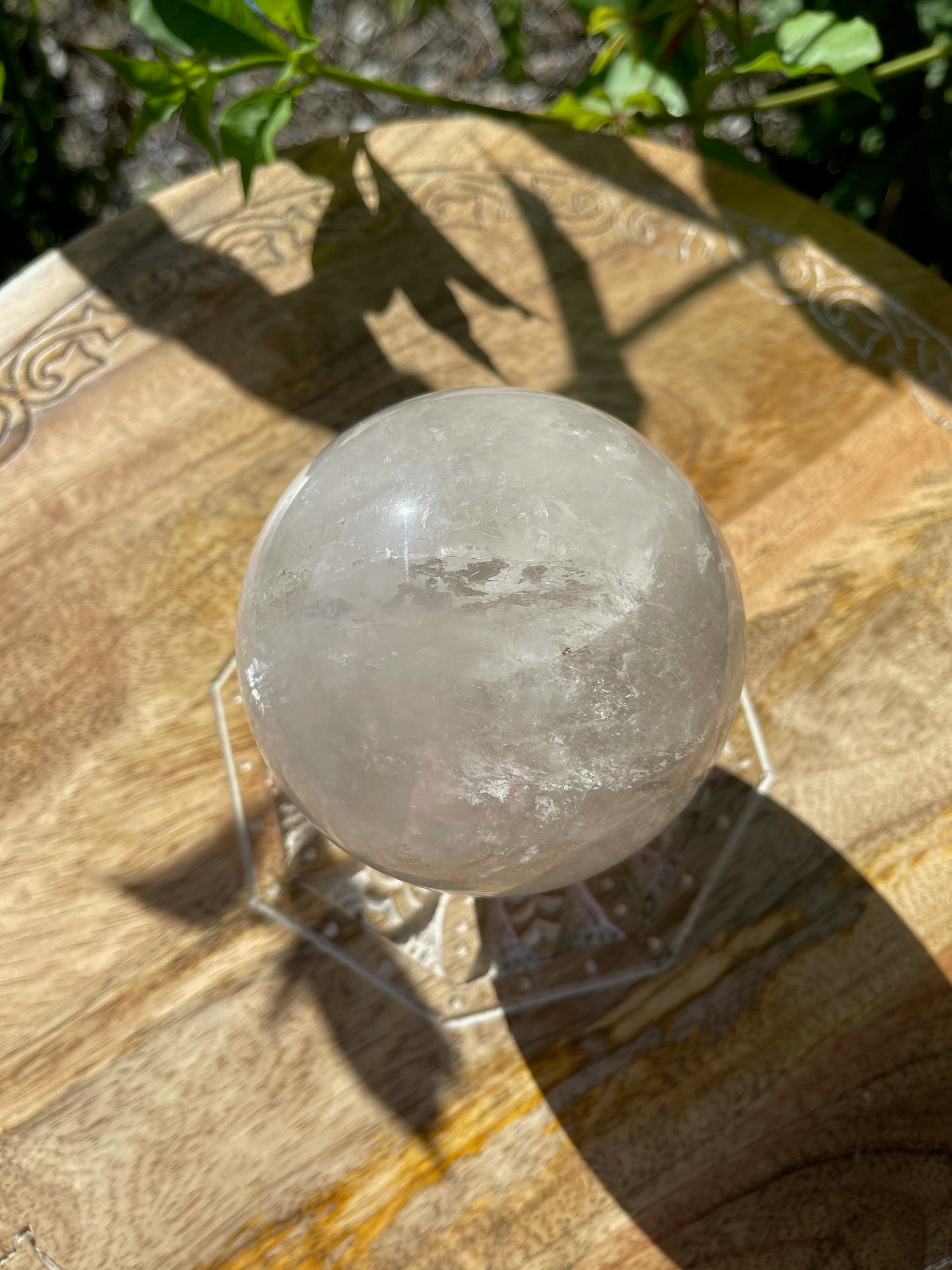Calming Crystal Quartz Sphere, Crystal Magic