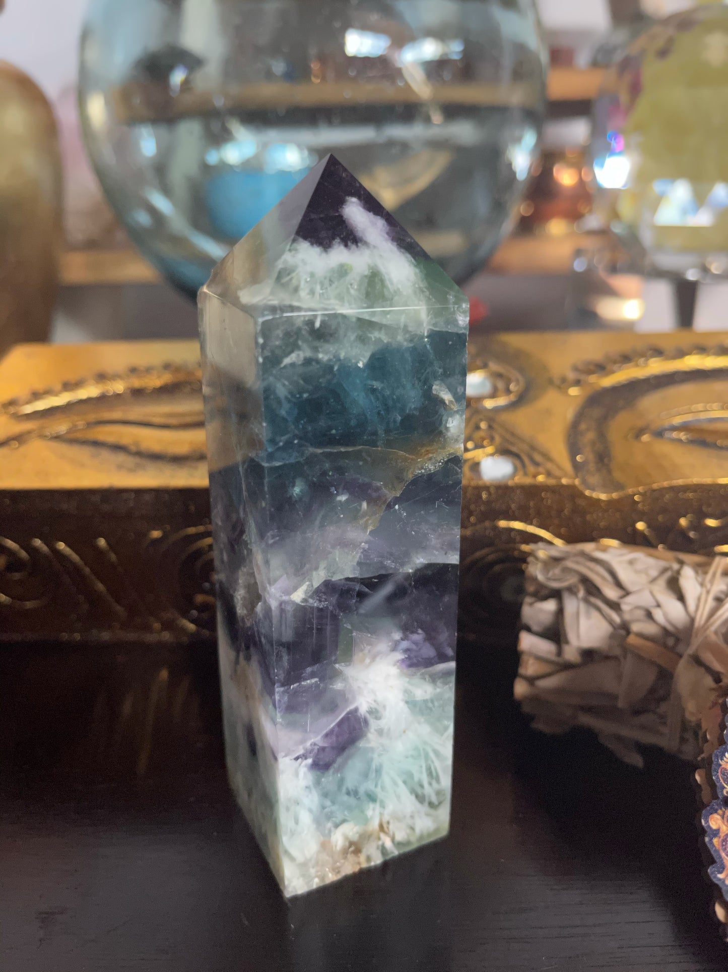 Rainbow Fluorite Tower, Crystal Magic