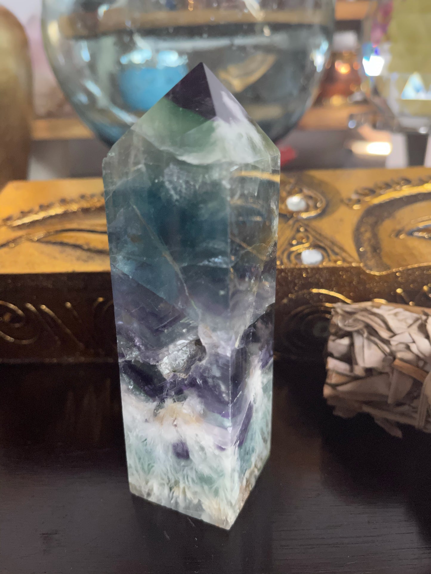 Rainbow Fluorite Tower, Crystal Magic