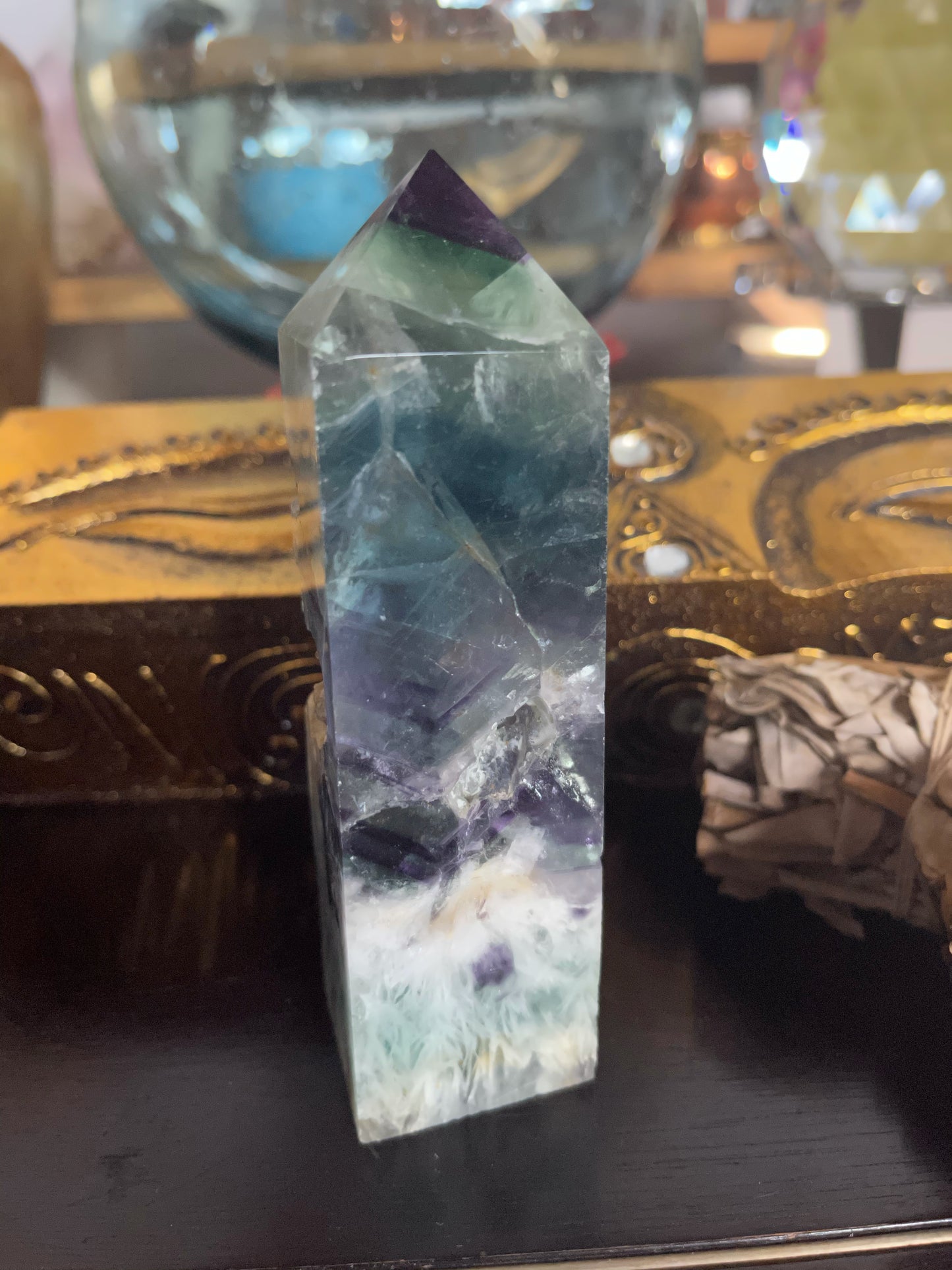 Rainbow Fluorite Tower, Crystal Magic