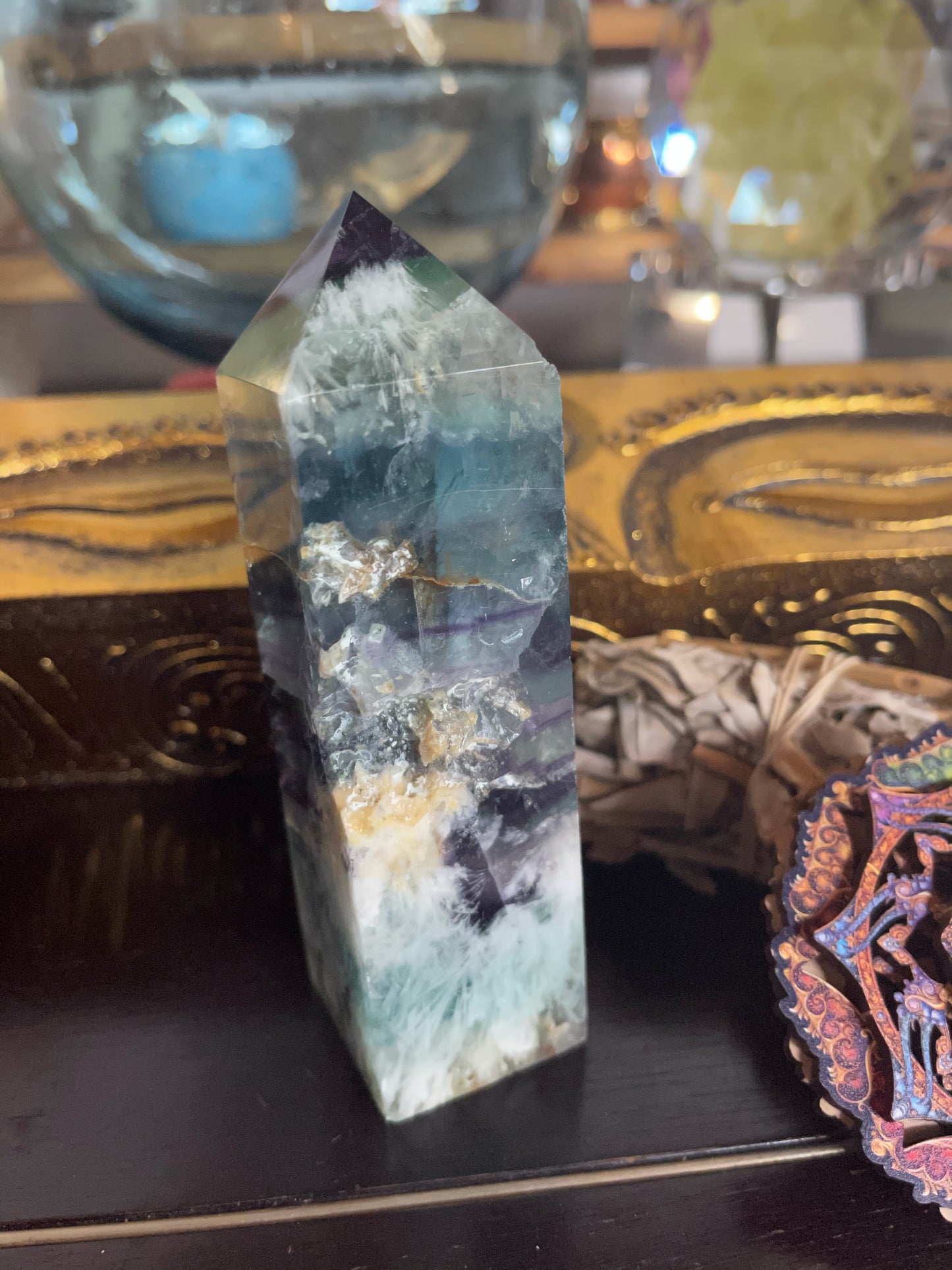 Rainbow Fluorite Tower, Crystal Magic