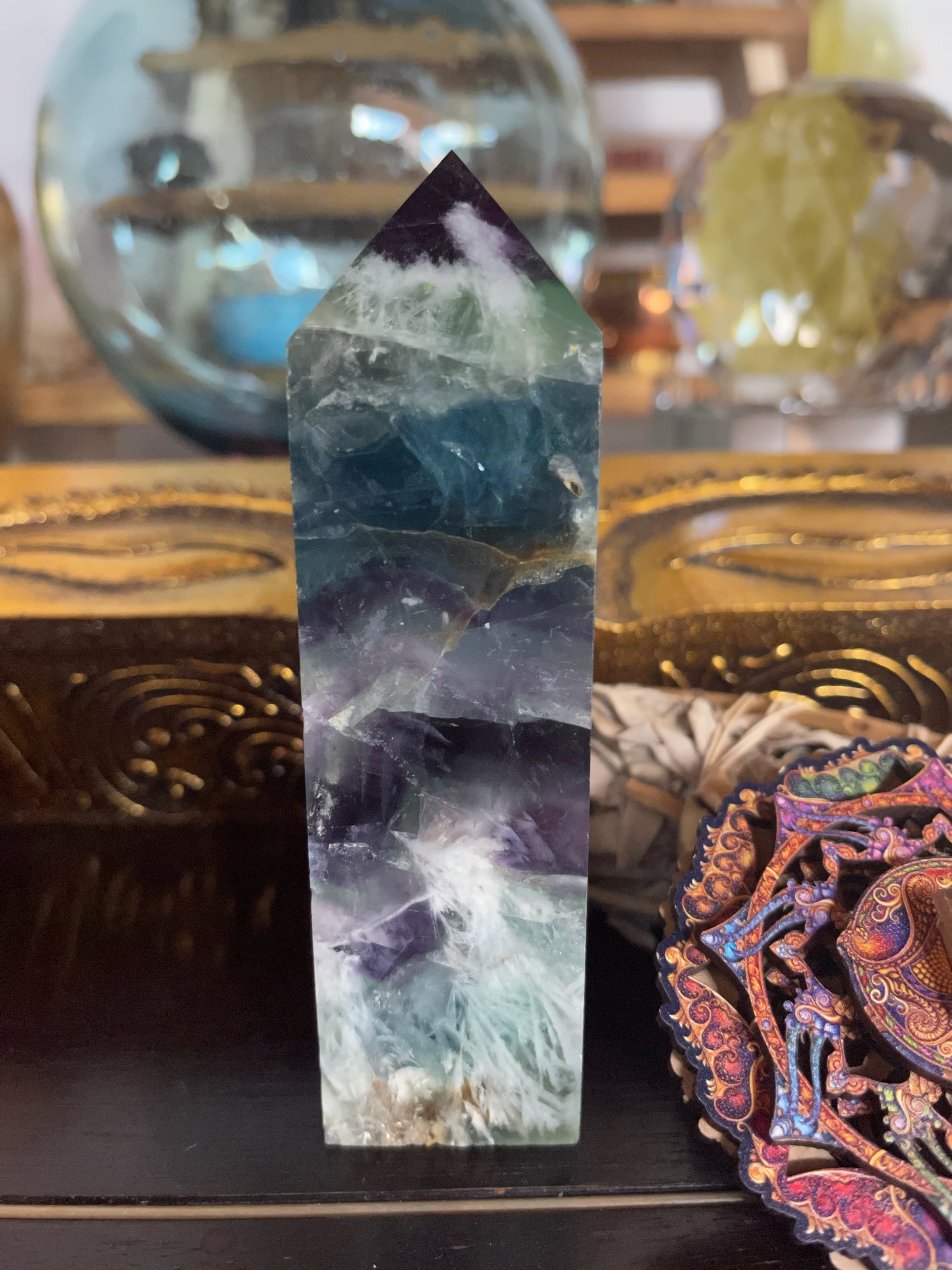 Rainbow Fluorite Tower, Crystal Magic
