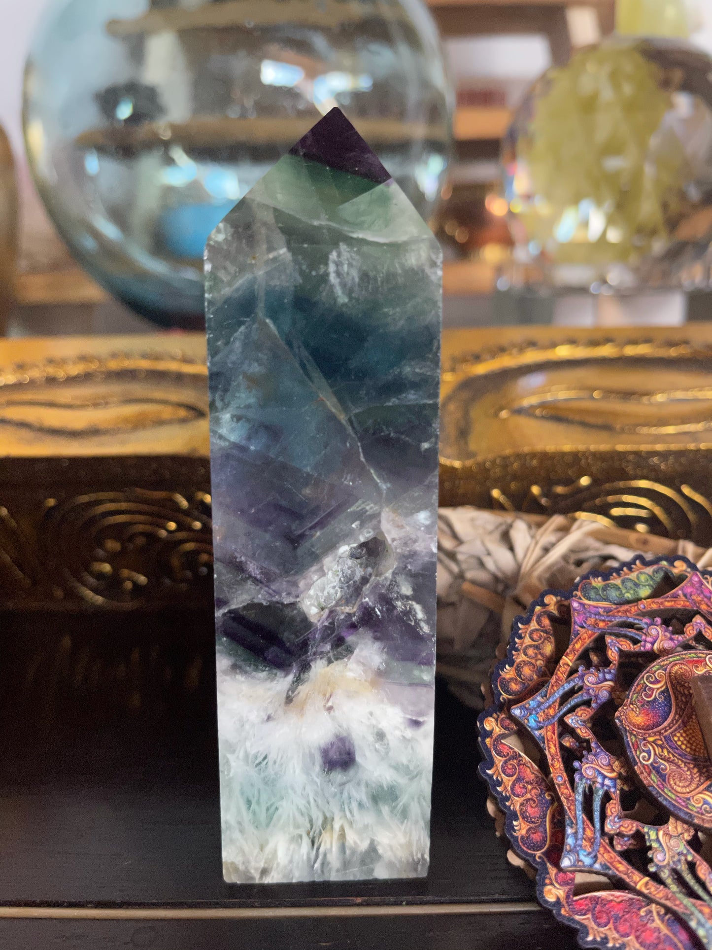 Rainbow Fluorite Tower, Crystal Magic