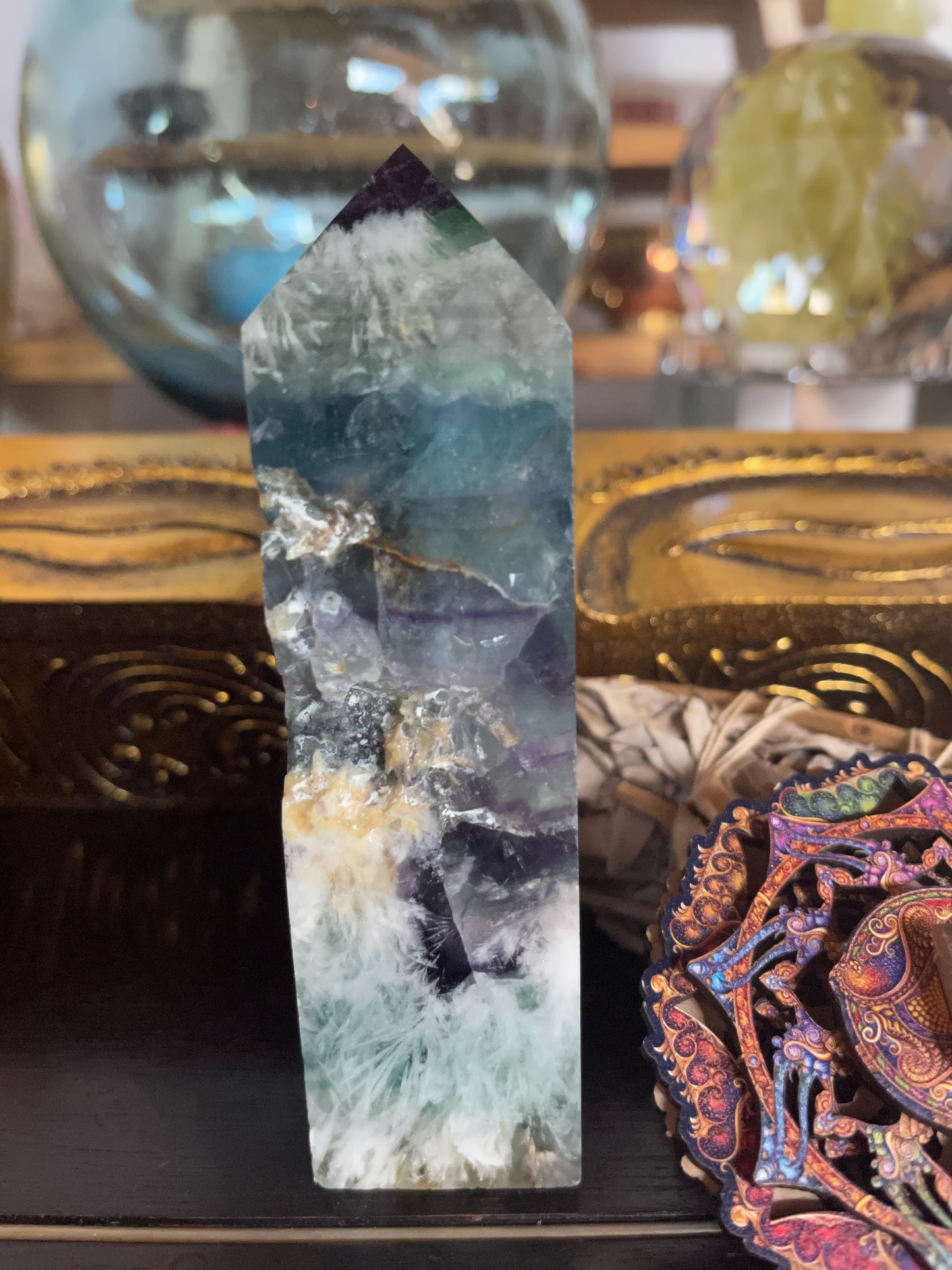 Rainbow Fluorite Tower, Crystal Magic