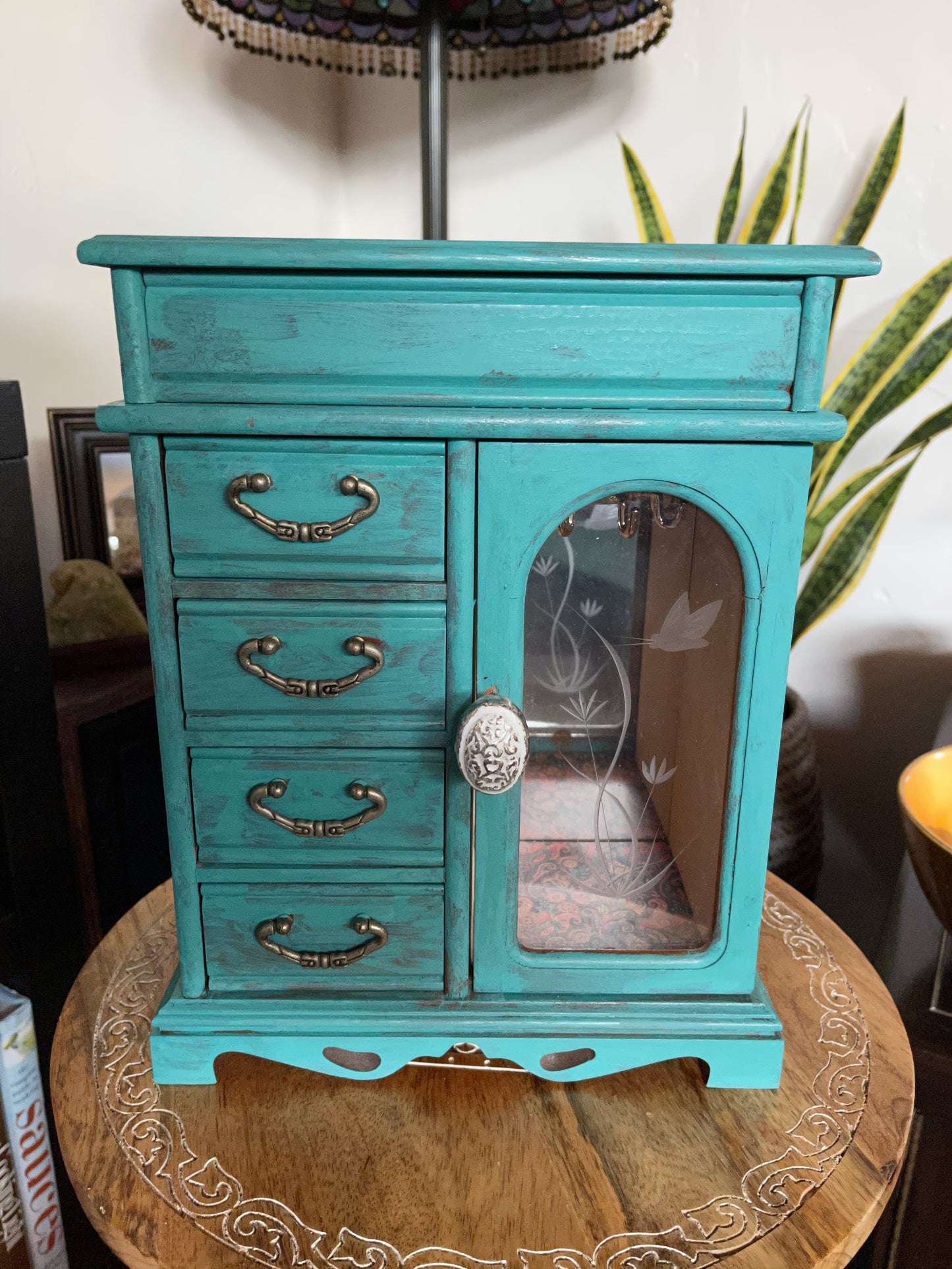 Beach Cottage Jewelry Cabinet, Lovecycled Vintage Cabinet