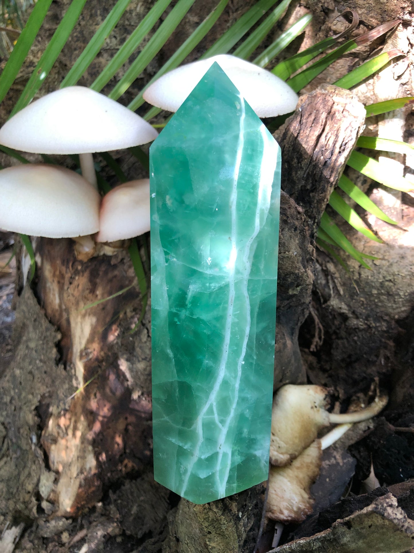 Spectacular "LIGHTNING STRIKE" Green Fluorite Tower, 4 lb Green Fluorite Obelisk, Crystal Magic