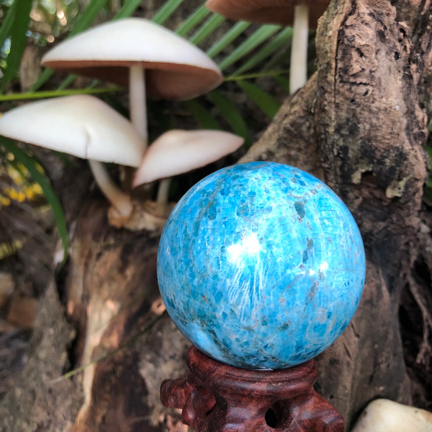 Magical Blue Apatite Sphere, Crystal Magic