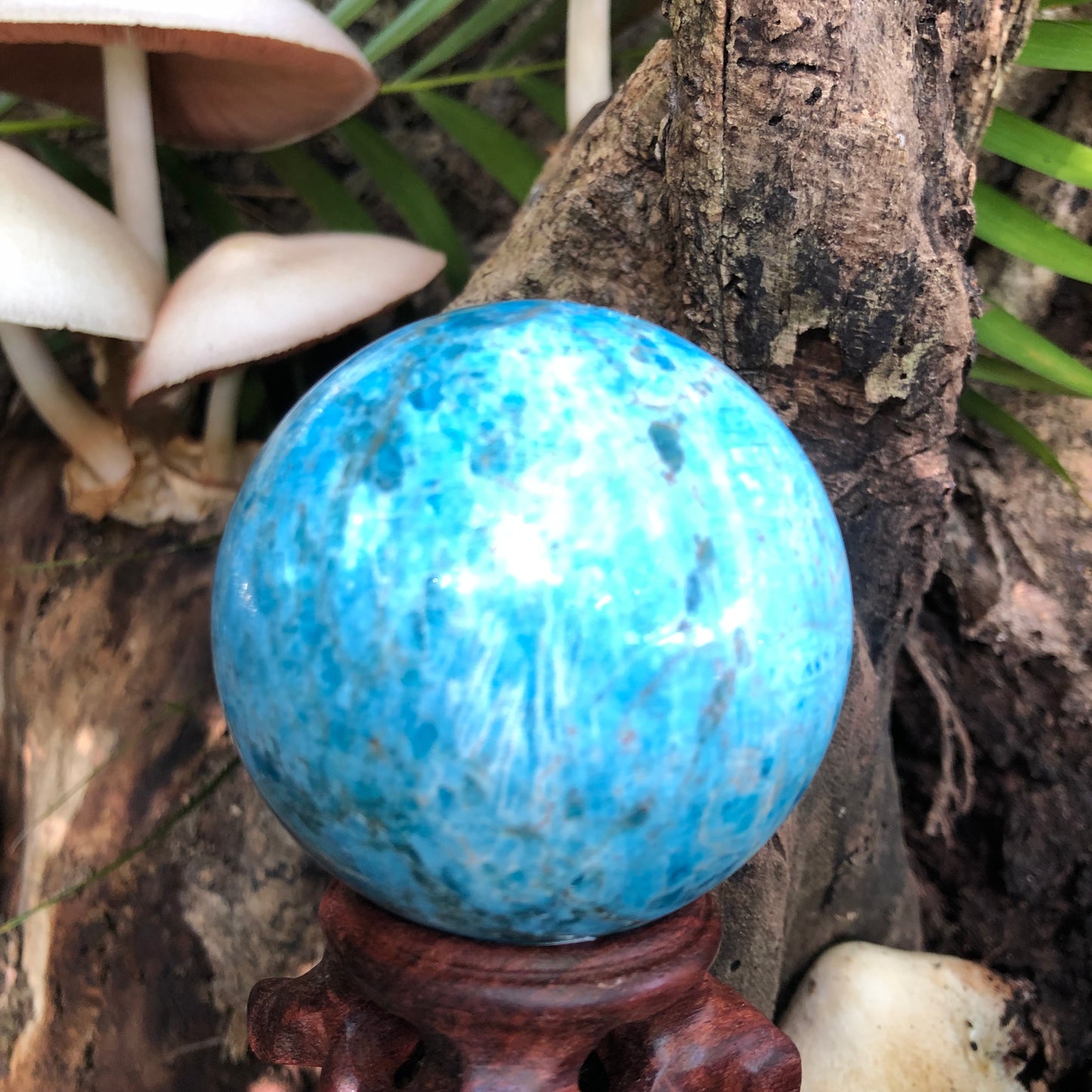 Magical Blue Apatite Sphere, Crystal Magic