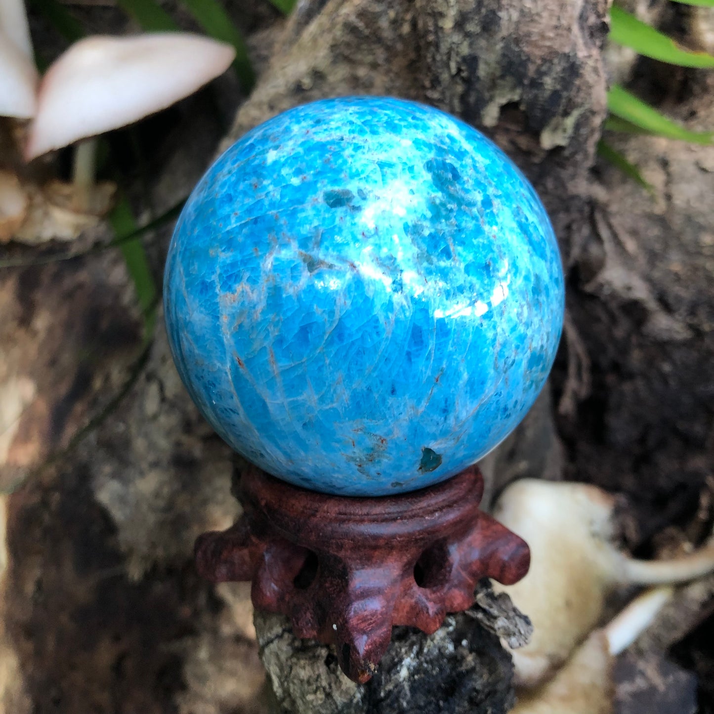 Magical Blue Apatite Sphere, Crystal Magic