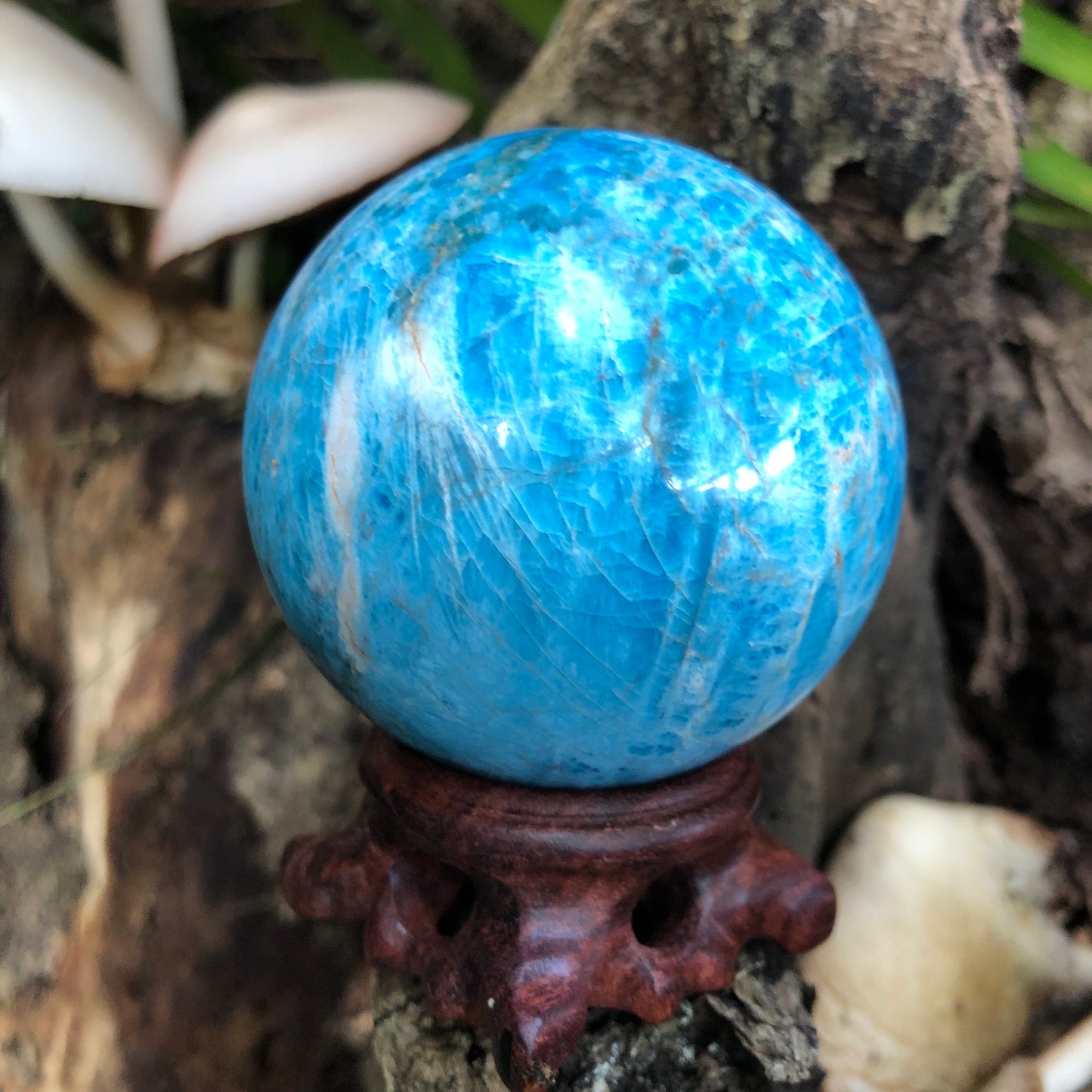 Magical Blue Apatite Sphere, Crystal Magic