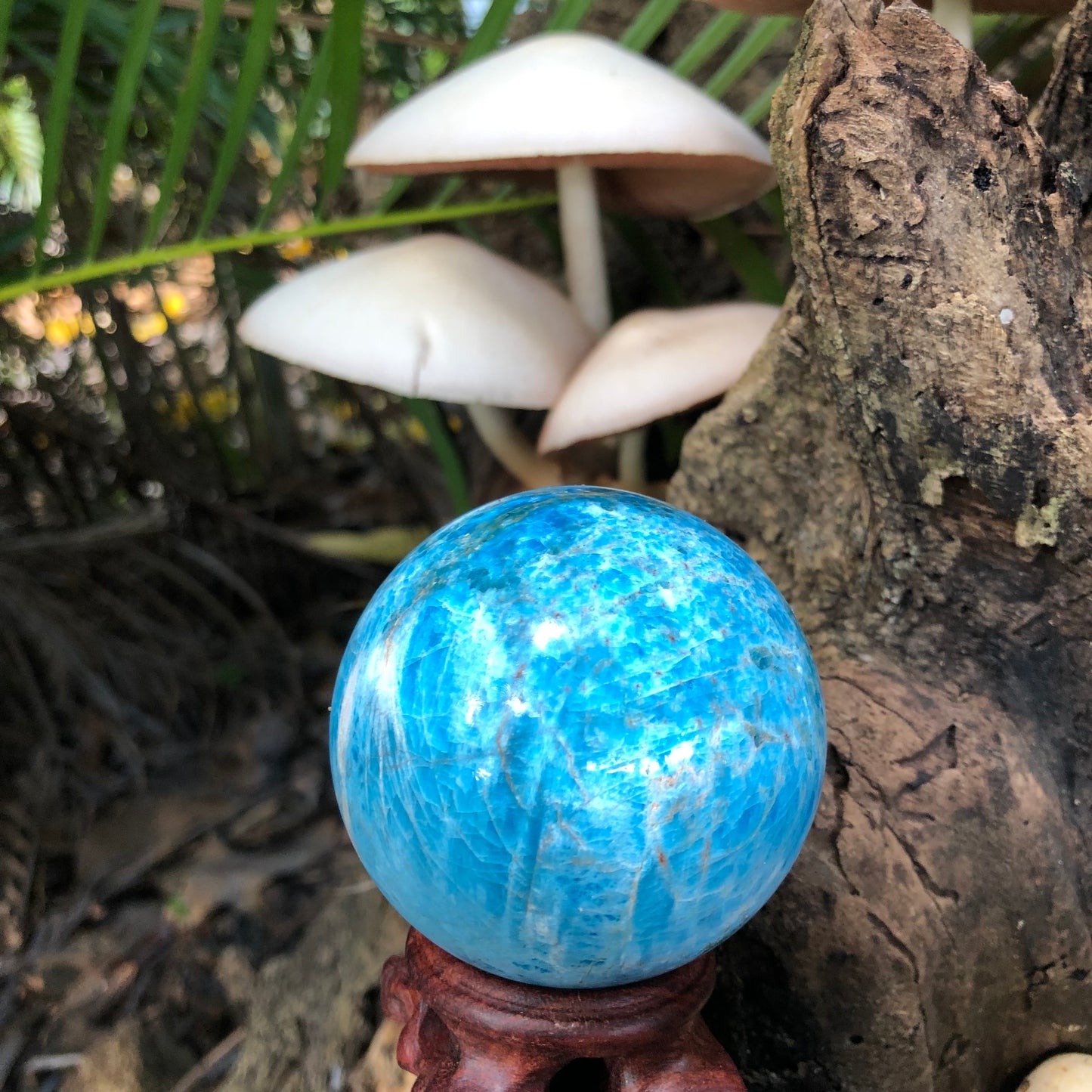 Magical Blue Apatite Sphere, Crystal Magic