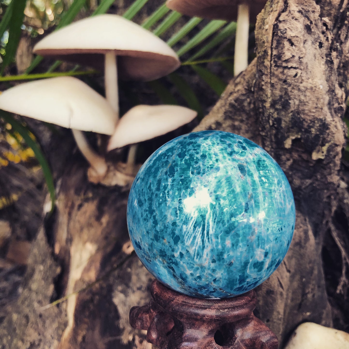 Magical Blue Apatite Sphere, Crystal Magic