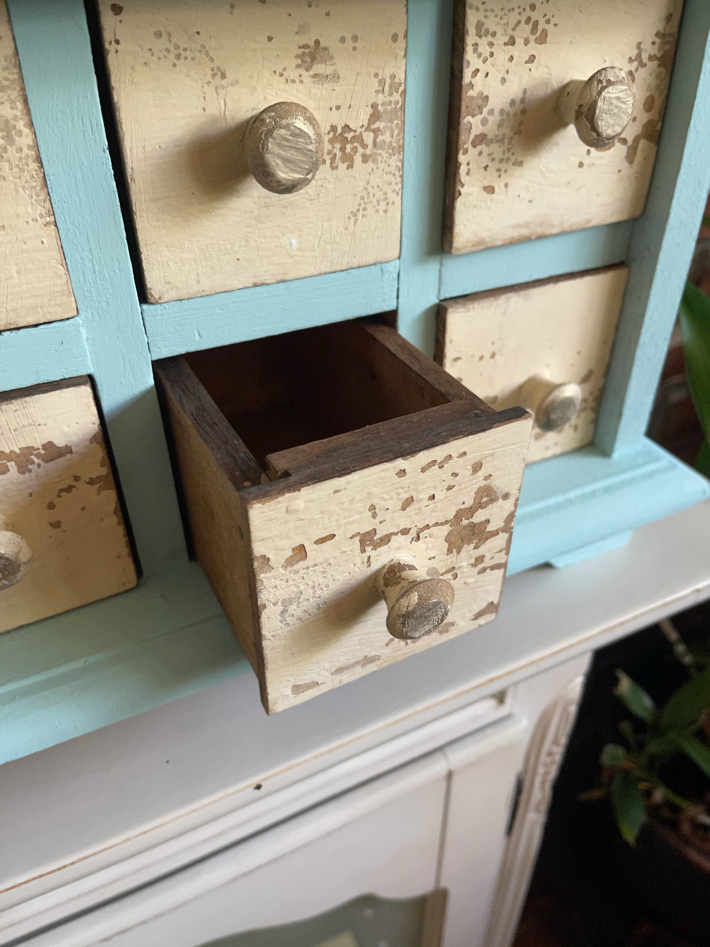 Lovecycled Large and Heavy Primitive Cabinet, Beach Cottage Cabinet