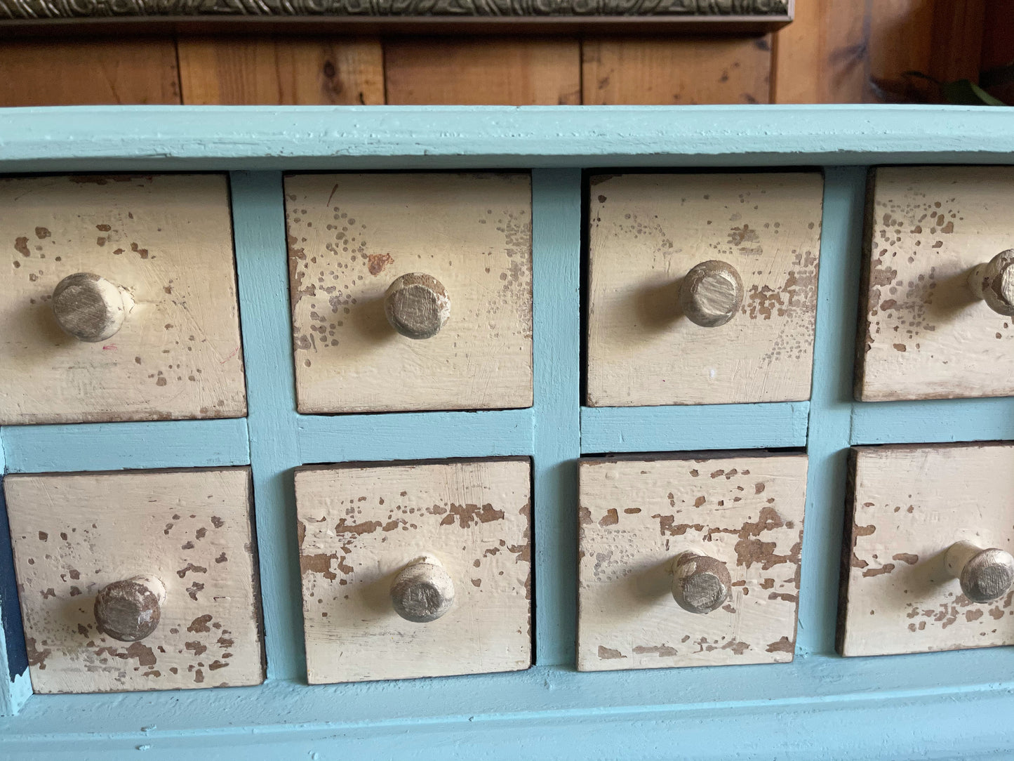 Lovecycled Large and Heavy Primitive Cabinet, Beach Cottage Cabinet