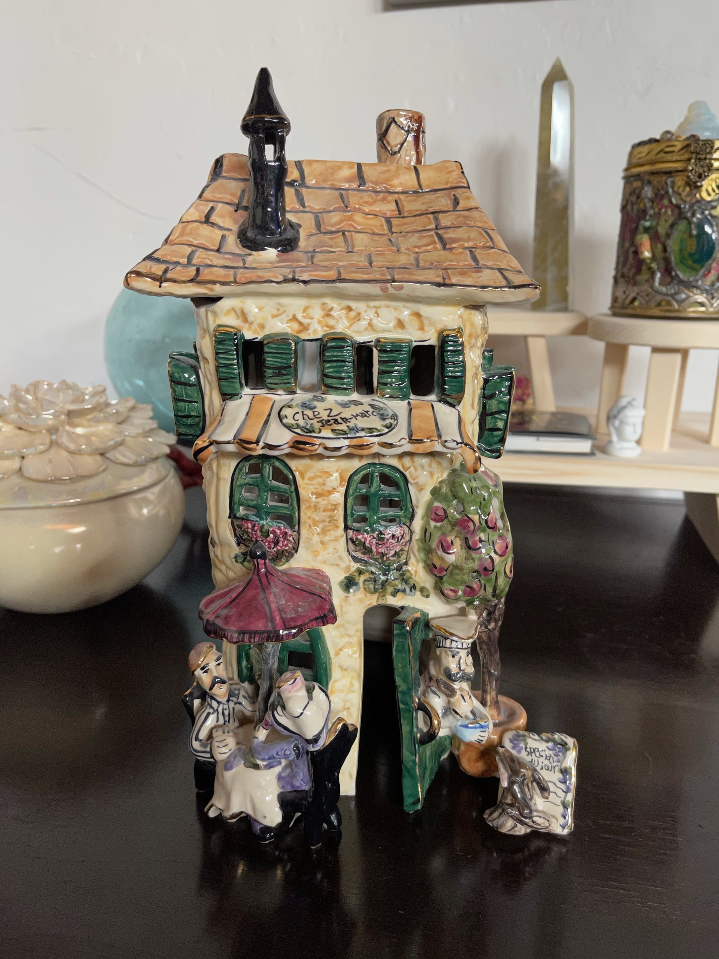 RARE Blue Sky Clayworks, French Neighborhood Chez Jean-Marc Cafe, Home Decor