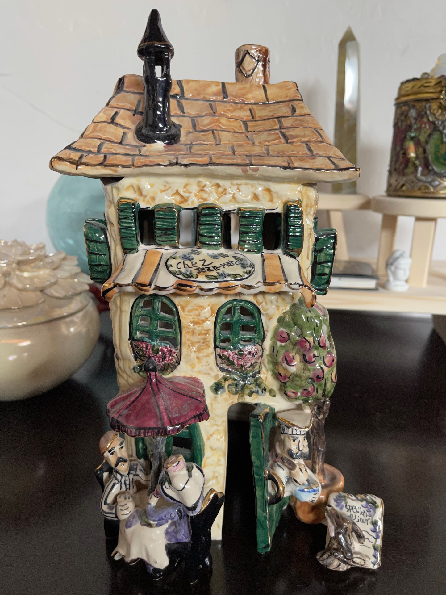 RARE Blue Sky Clayworks, French Neighborhood Chez Jean-Marc Cafe, Home Decor