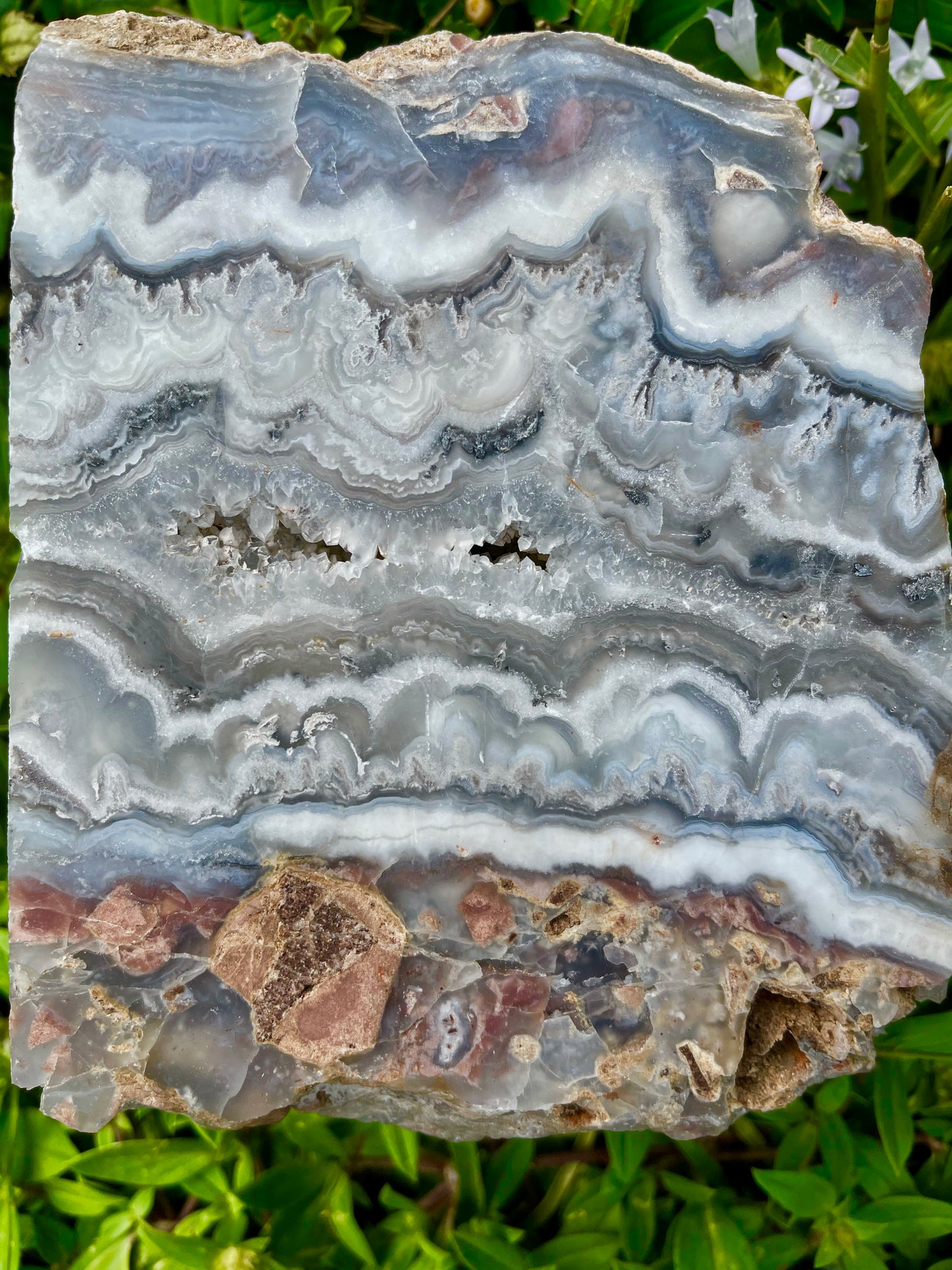 Phenomenal Large Laguna Lace Agate Chunk, Crystal Magic