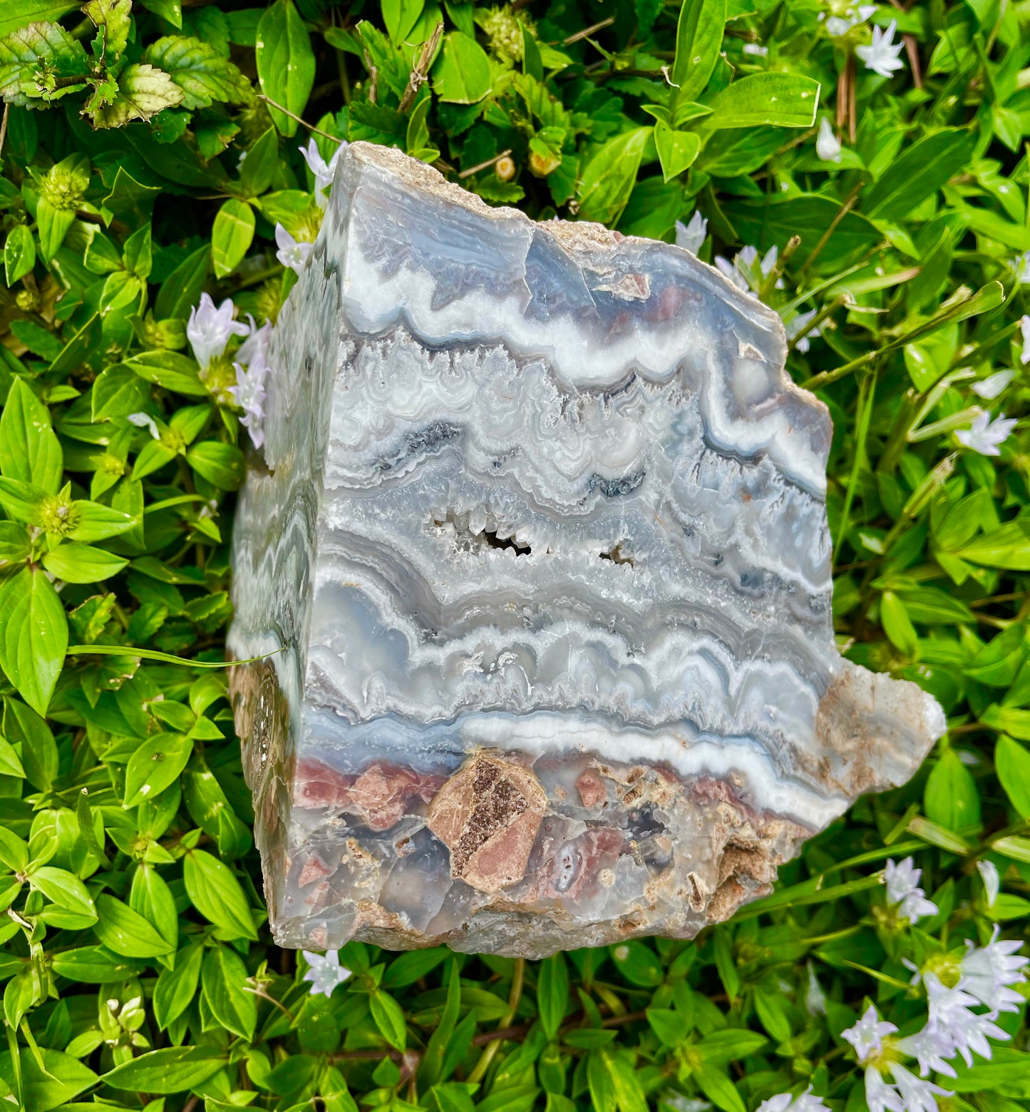 Phenomenal Large Laguna Lace Agate Chunk, Crystal Magic