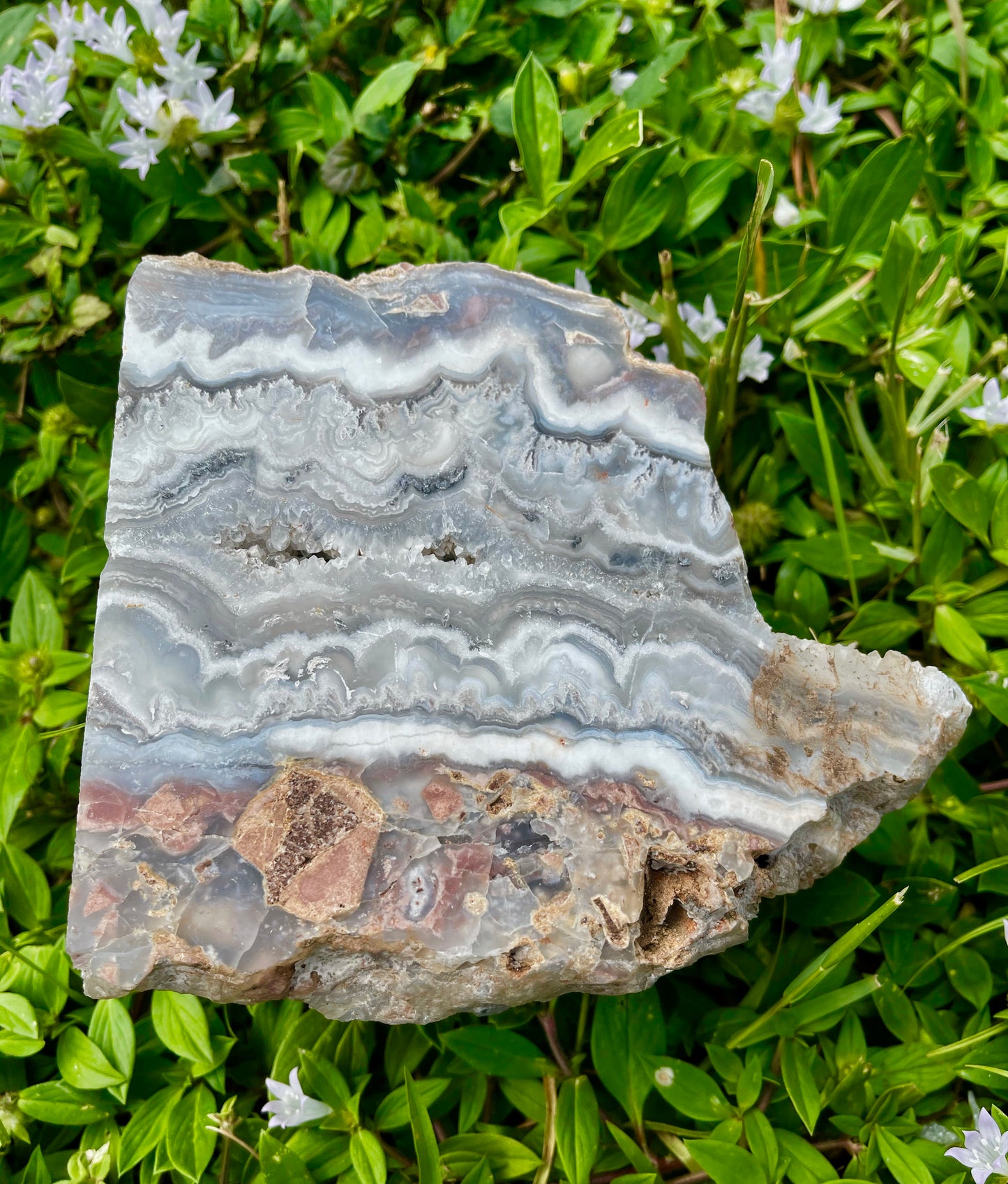 Phenomenal Large Laguna Lace Agate Chunk, Crystal Magic