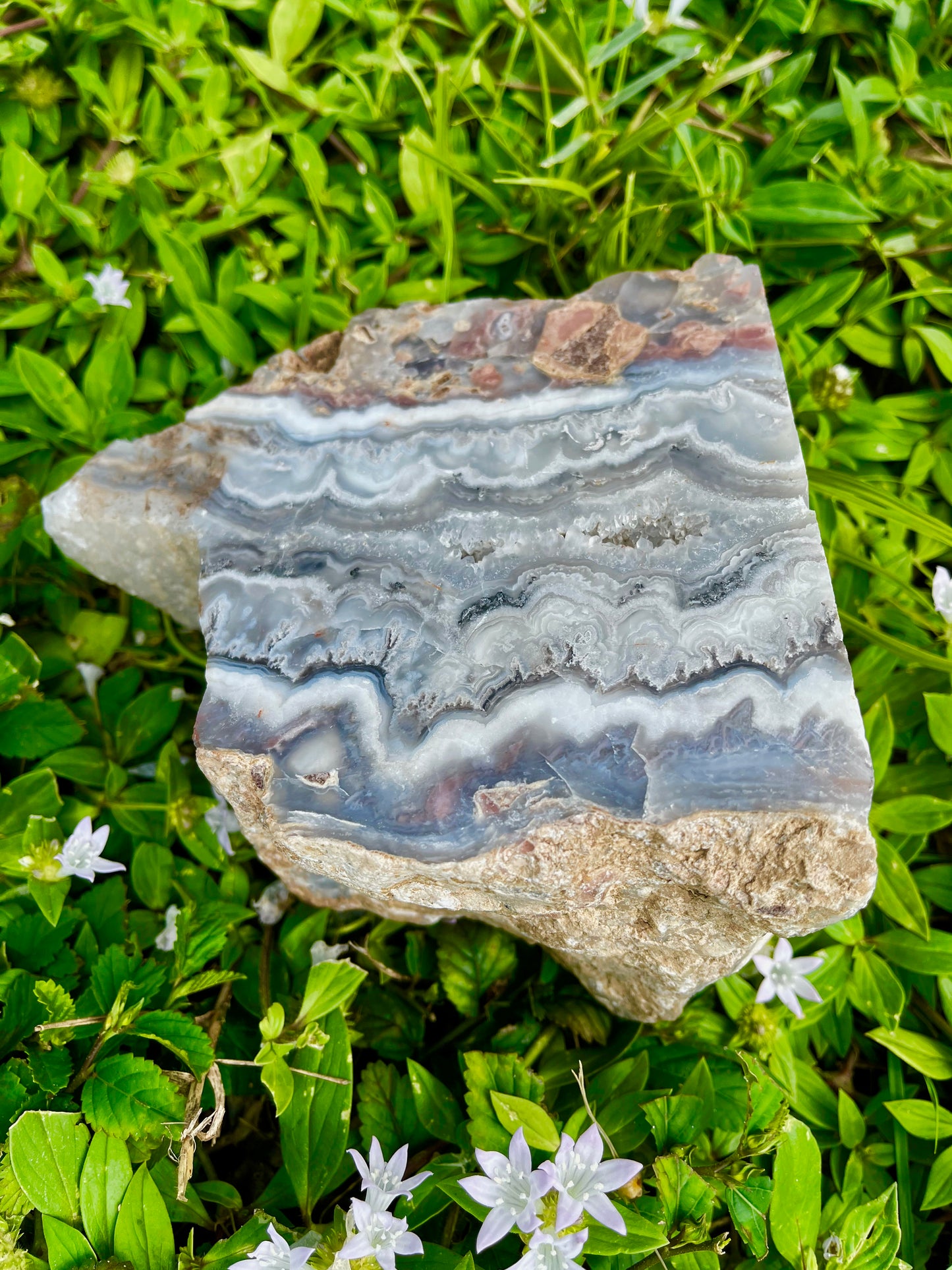 Phenomenal Large Laguna Lace Agate Chunk, Crystal Magic