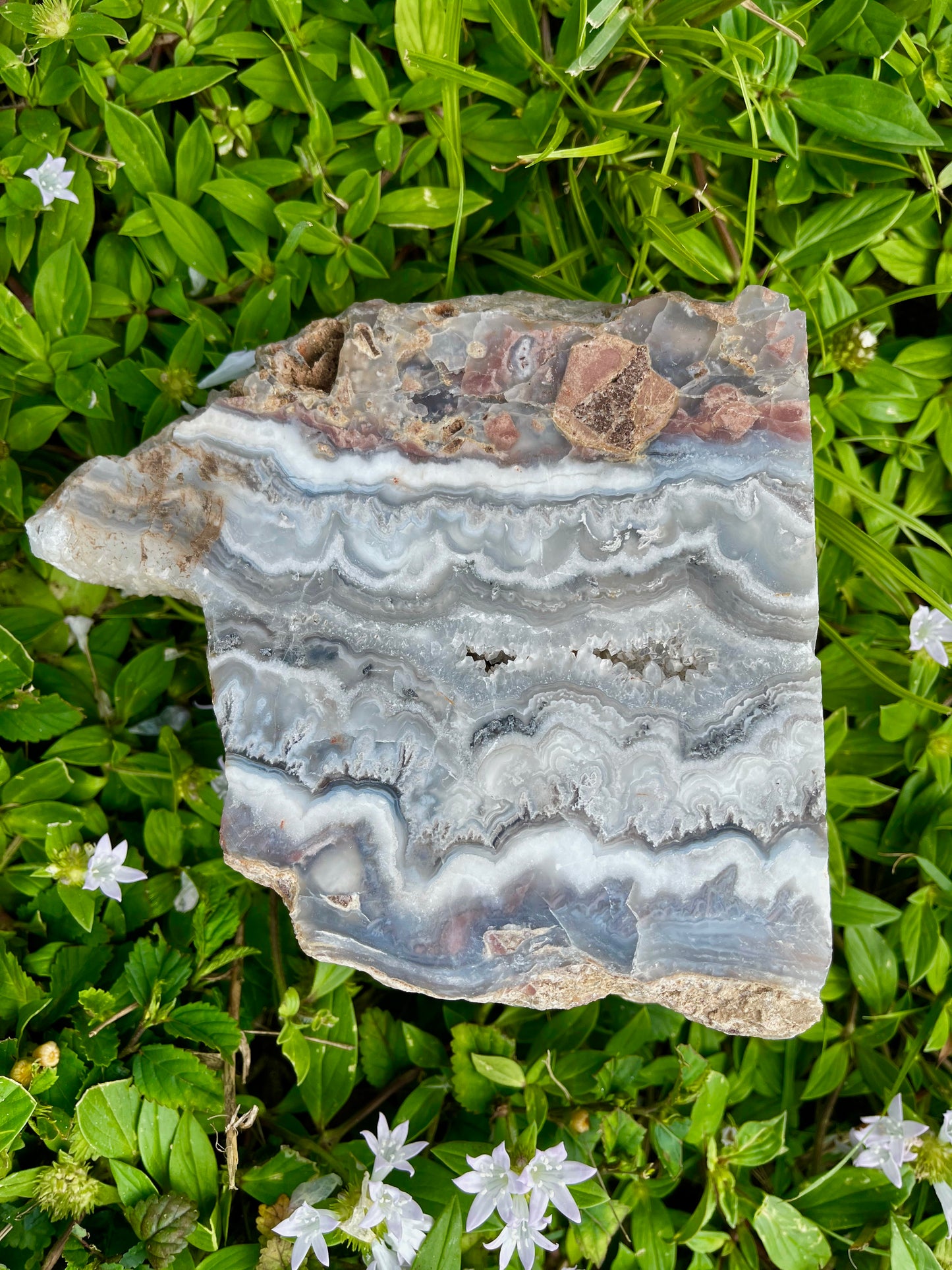 Phenomenal Large Laguna Lace Agate Chunk, Crystal Magic