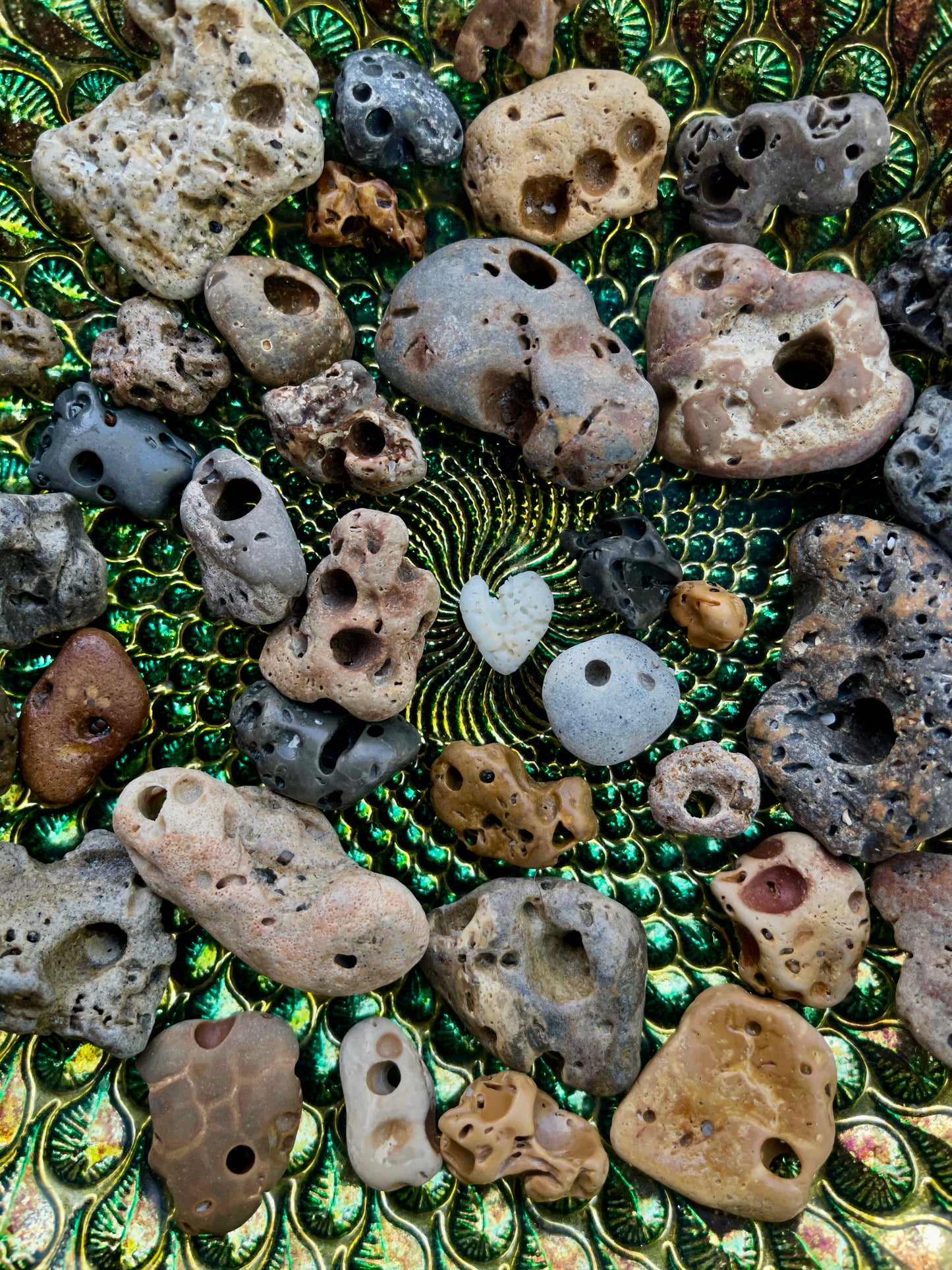 Witches Stones, Hag Stones, Hex Stones, Old World Vintage Magic