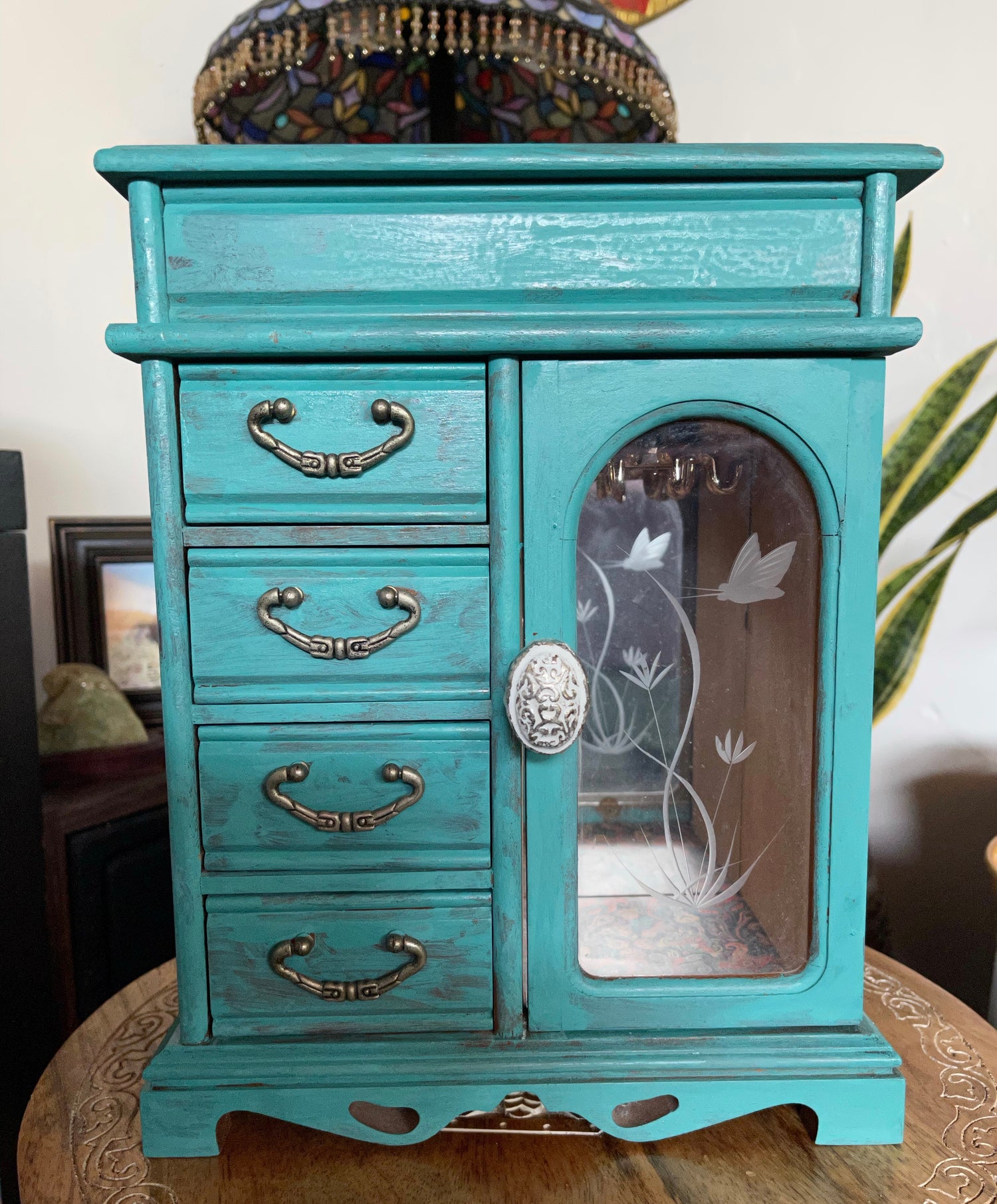 Beach Cottage Jewelry Cabinet, Lovecycled Vintage Cabinet