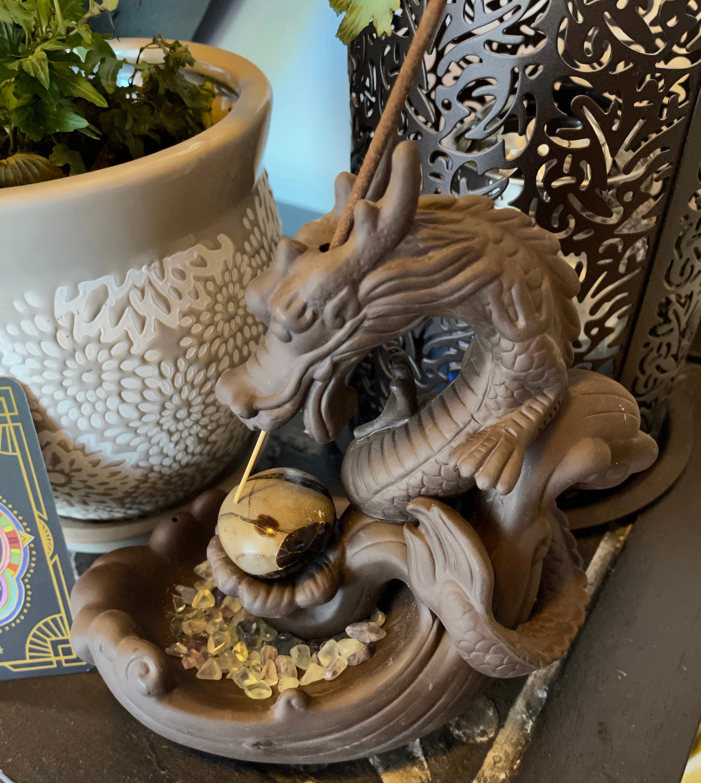 Mystical Dragon Incense Holder, Home Decor