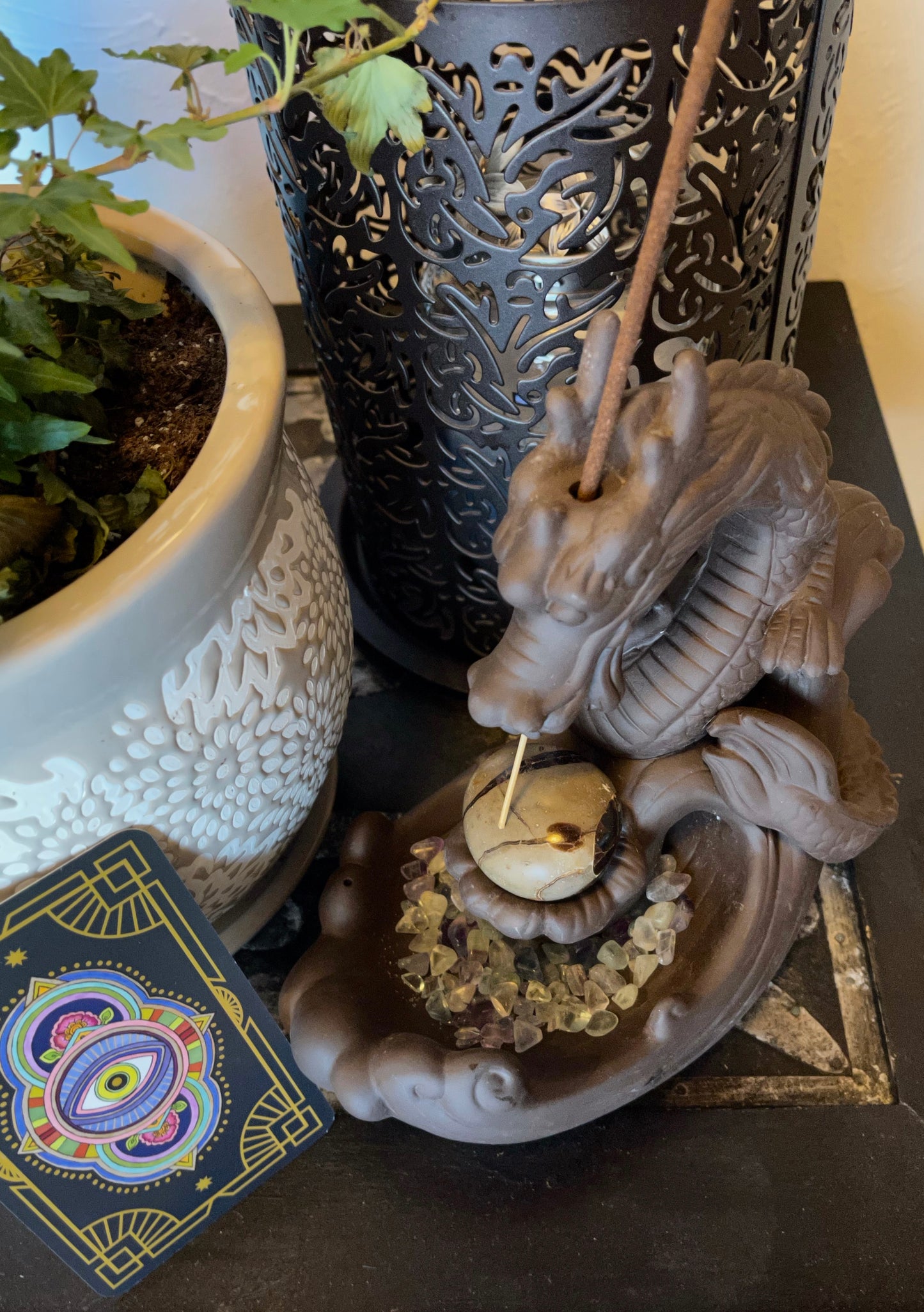Mystical Dragon Incense Holder, Home Decor