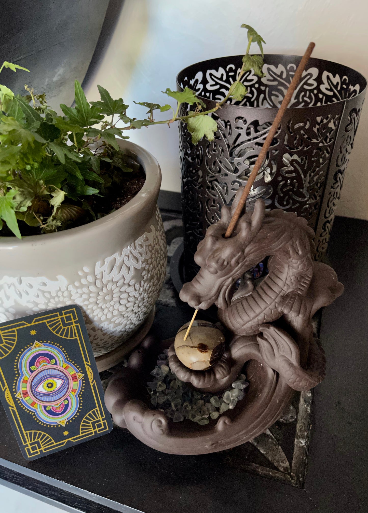 Mystical Dragon Incense Holder, Home Decor