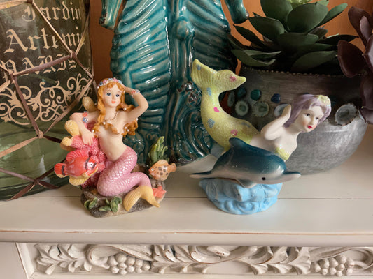 Fun Vintage Mermaid Figurines, Old World Vintage