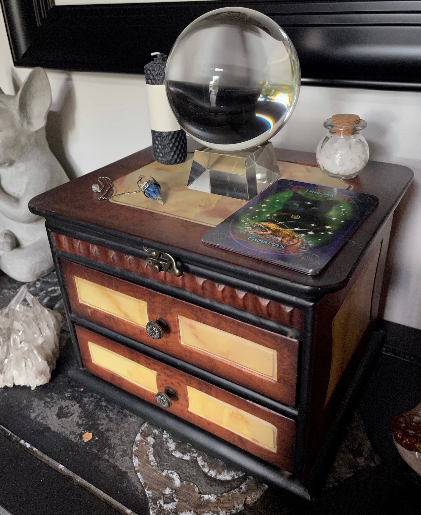 Oddities Chest, Vintage Chest, Tarot Card Chest, Home Decor