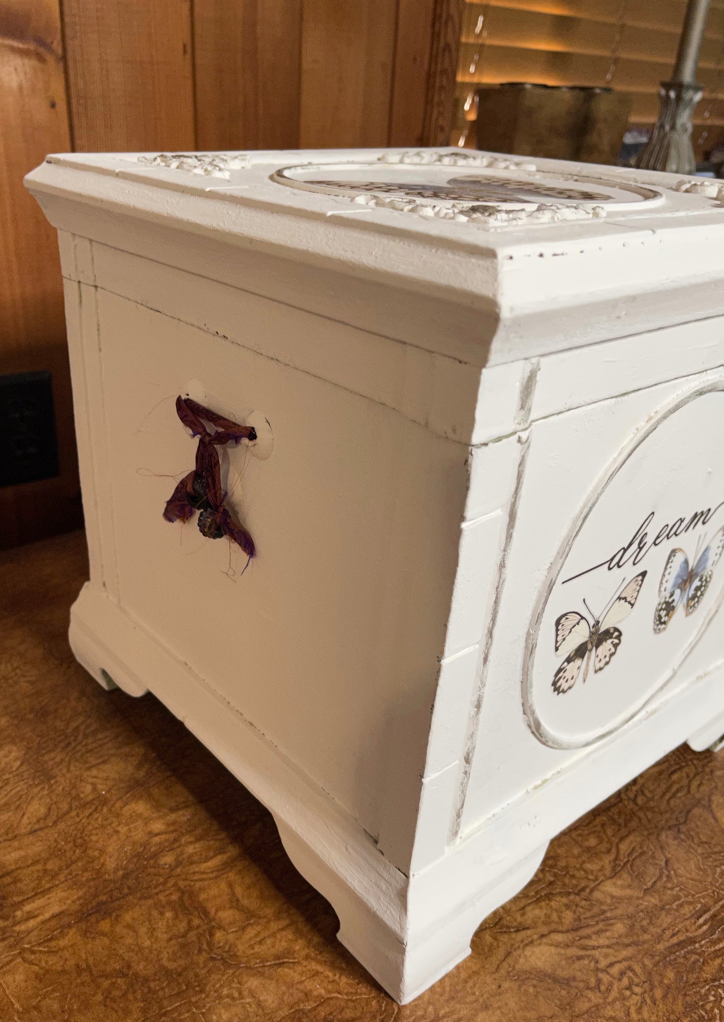 Lovecycled Vintage Storage Box, Butterfly Box