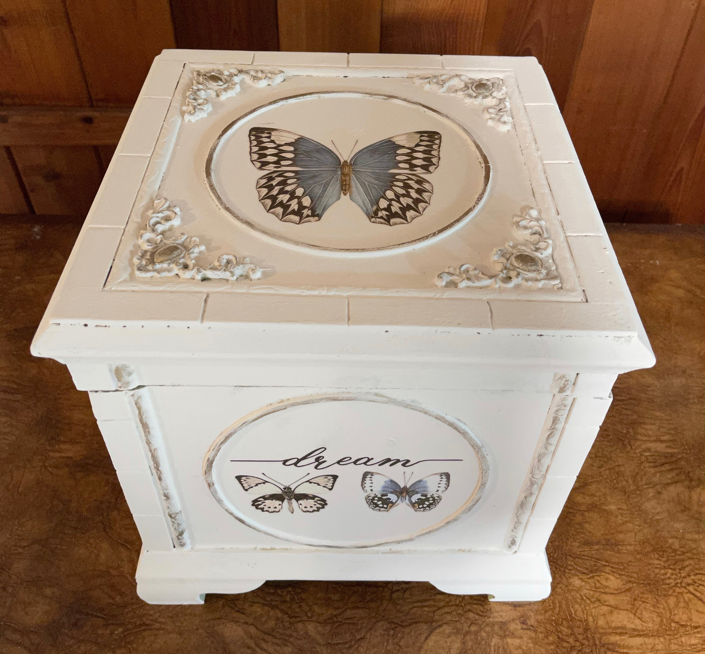 Lovecycled Vintage Storage Box, Butterfly Box